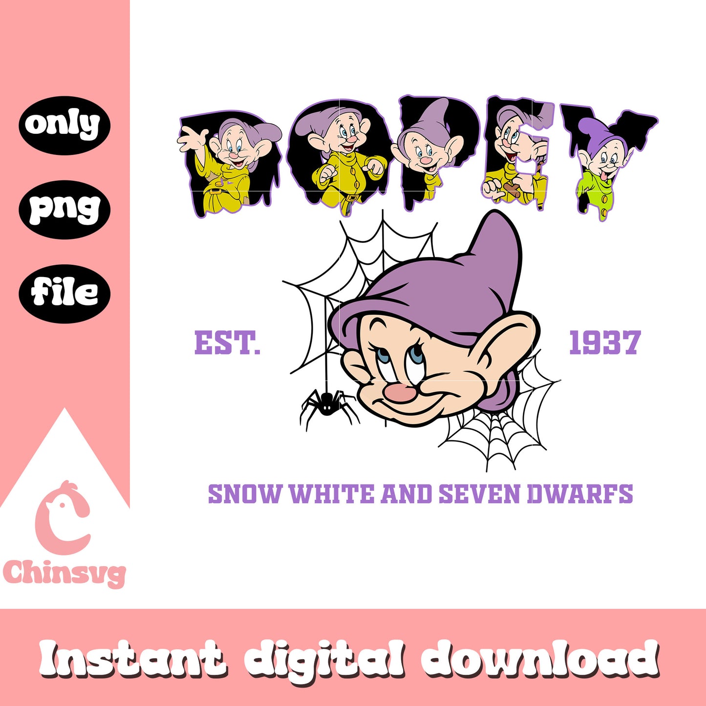 Snow white dopey character design png, snow white dopey png