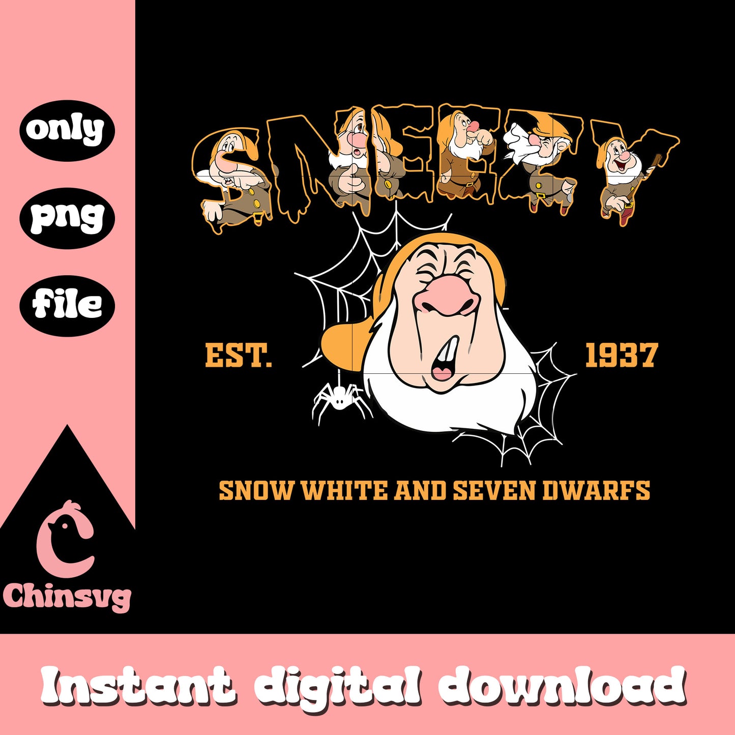 Snow white sneezy character clipart png, sneezy of snow white png