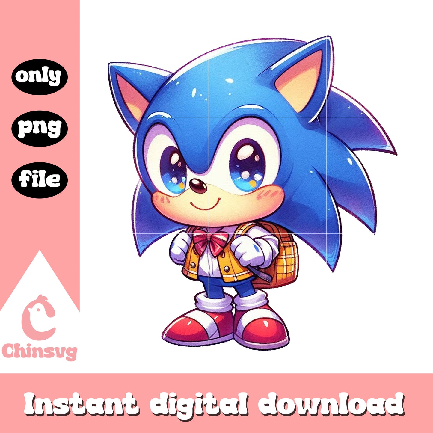 Sonic student wear school uniform png, school closings png