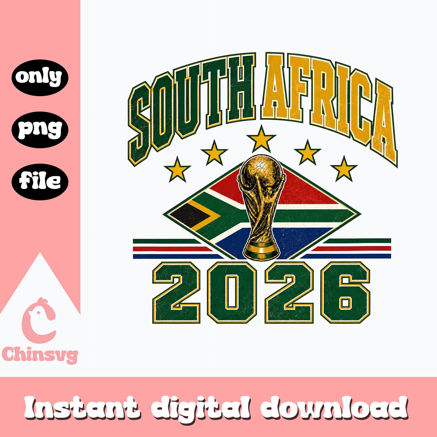South Africa 2026 World Cup PNG, Soccer Football Fan, Trophy PNG