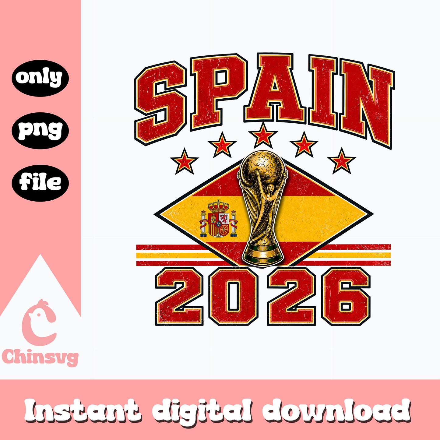 Spain 2026 World Cup PNG, Spain Football Trophy, Soccer PNG