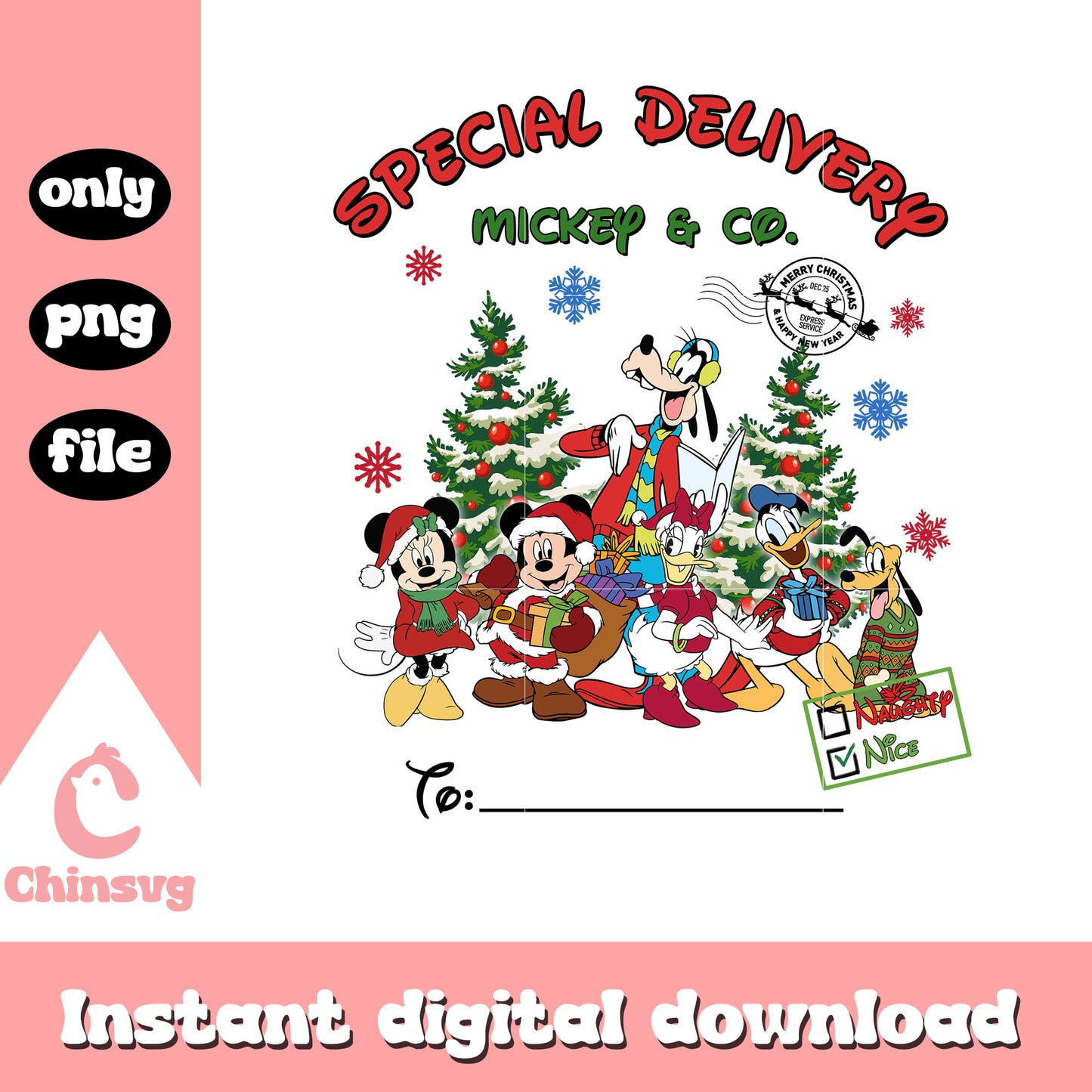 Special delivery mickey xmas disney png, mickey mouse characters png