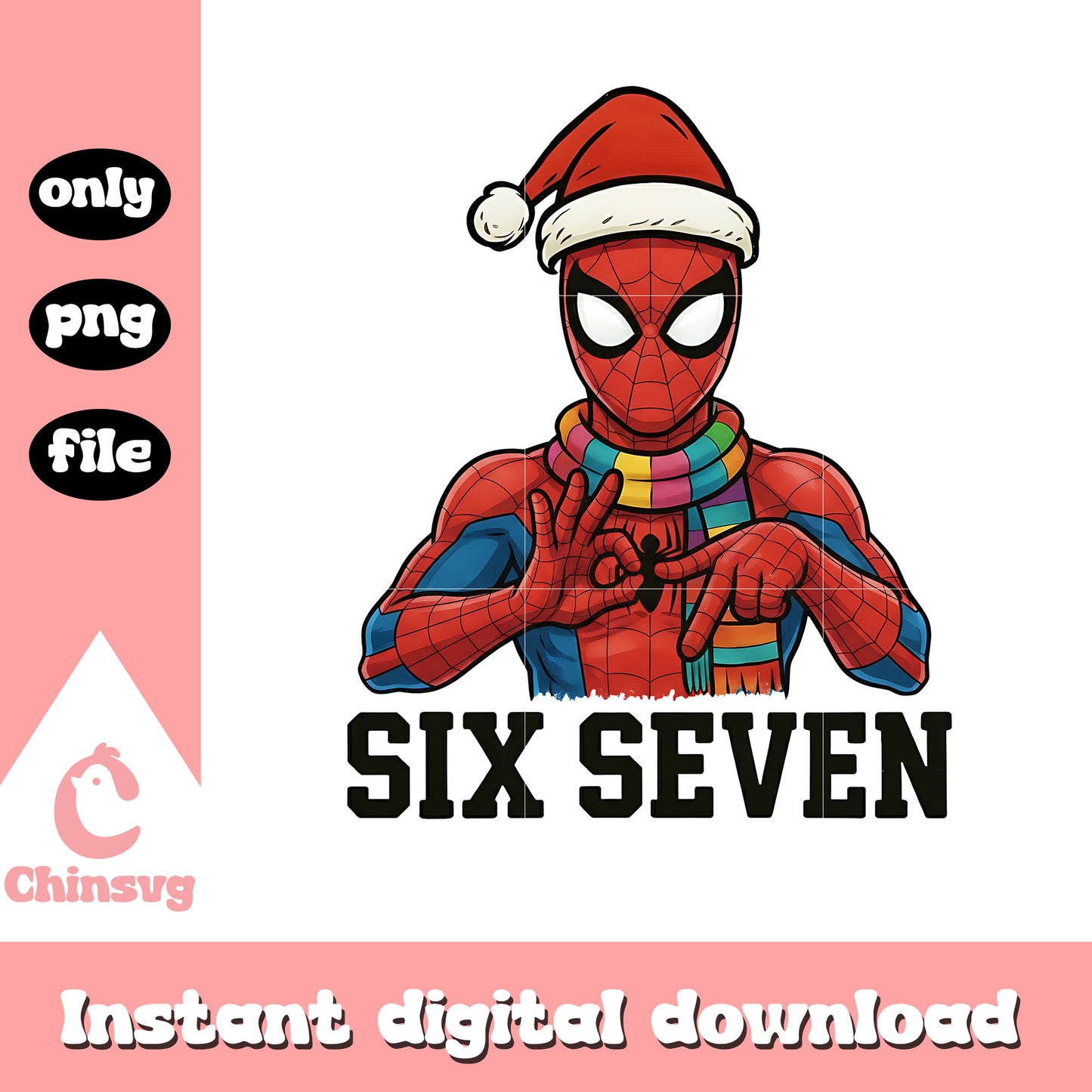 Spider man hand six seven christmas png, spider man marvel png