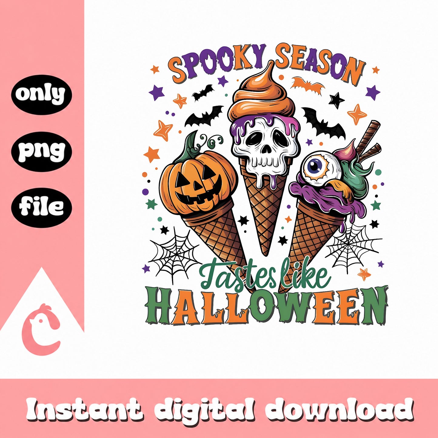 Spooky Season Tastes Like Halloween PNG, Halloween PNG, Skull PNG