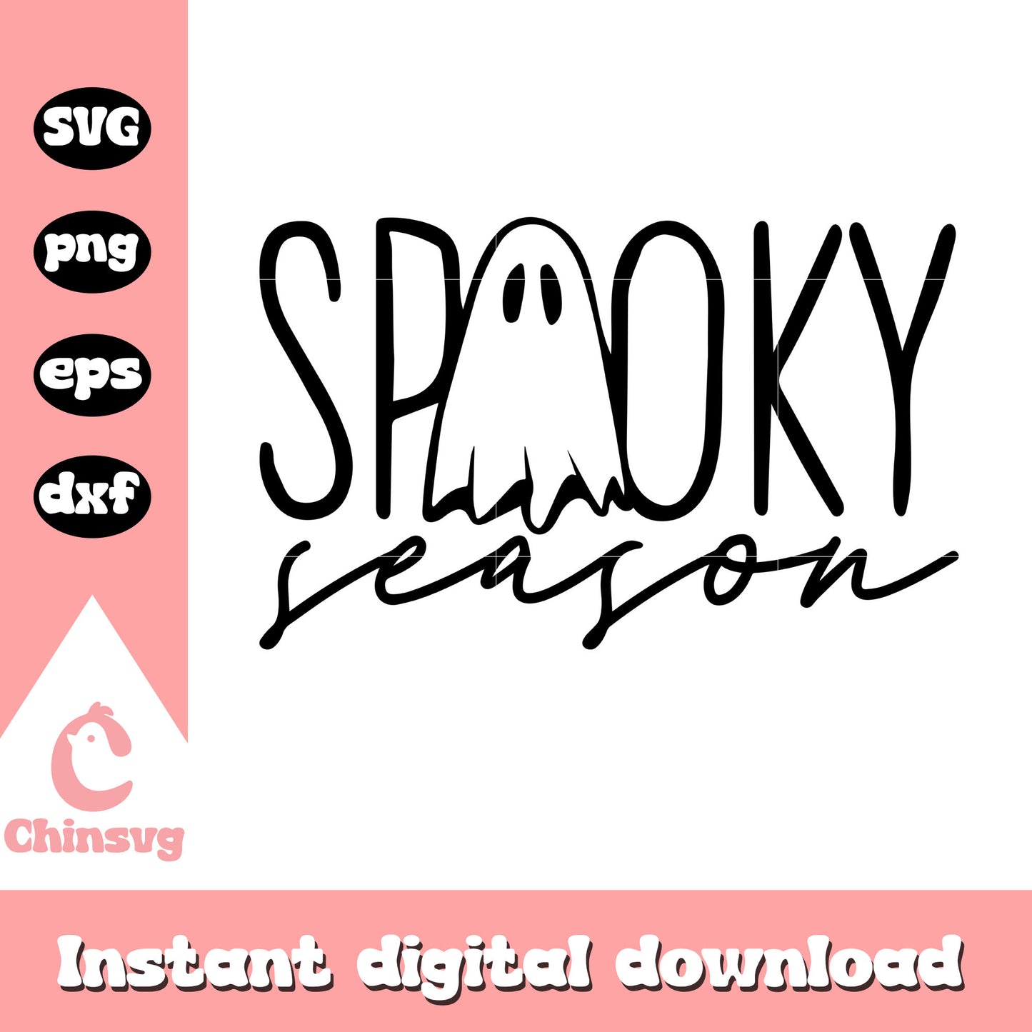 Spooky season ghost svg, spooky halloween drawings svg