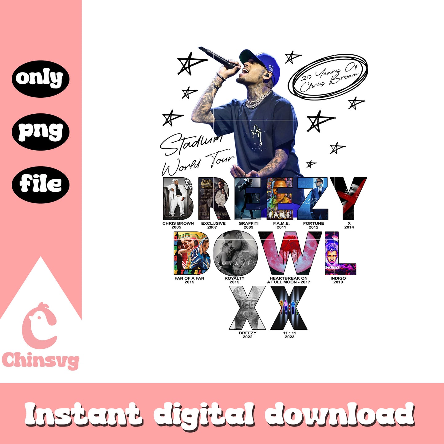 Stadium world tour breezy bowl xx design png, chris brown png