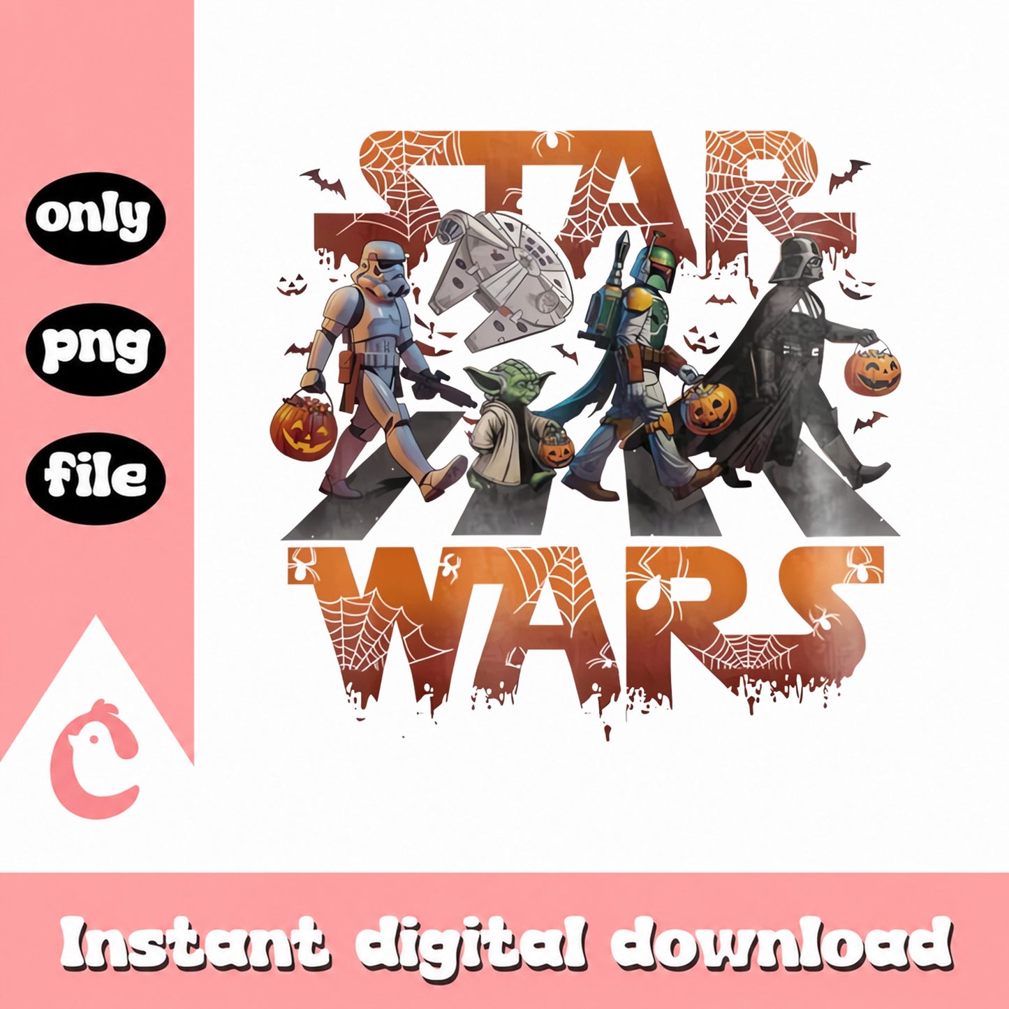 Star Wars Halloween PNG Bundle, Trick Or Treat Clipart, PNG