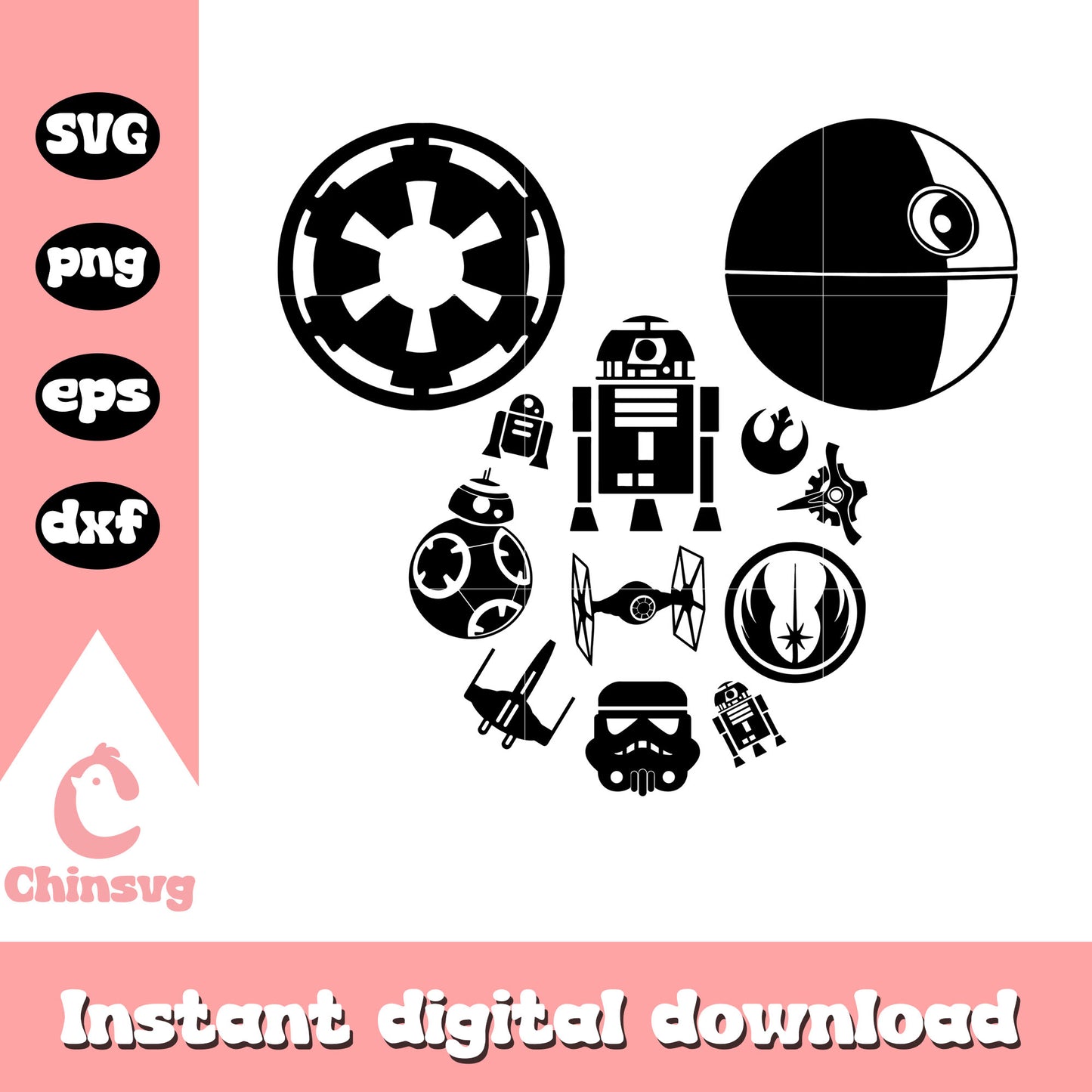 Star wars mickey head svg, mickey head svg, star wars svg
