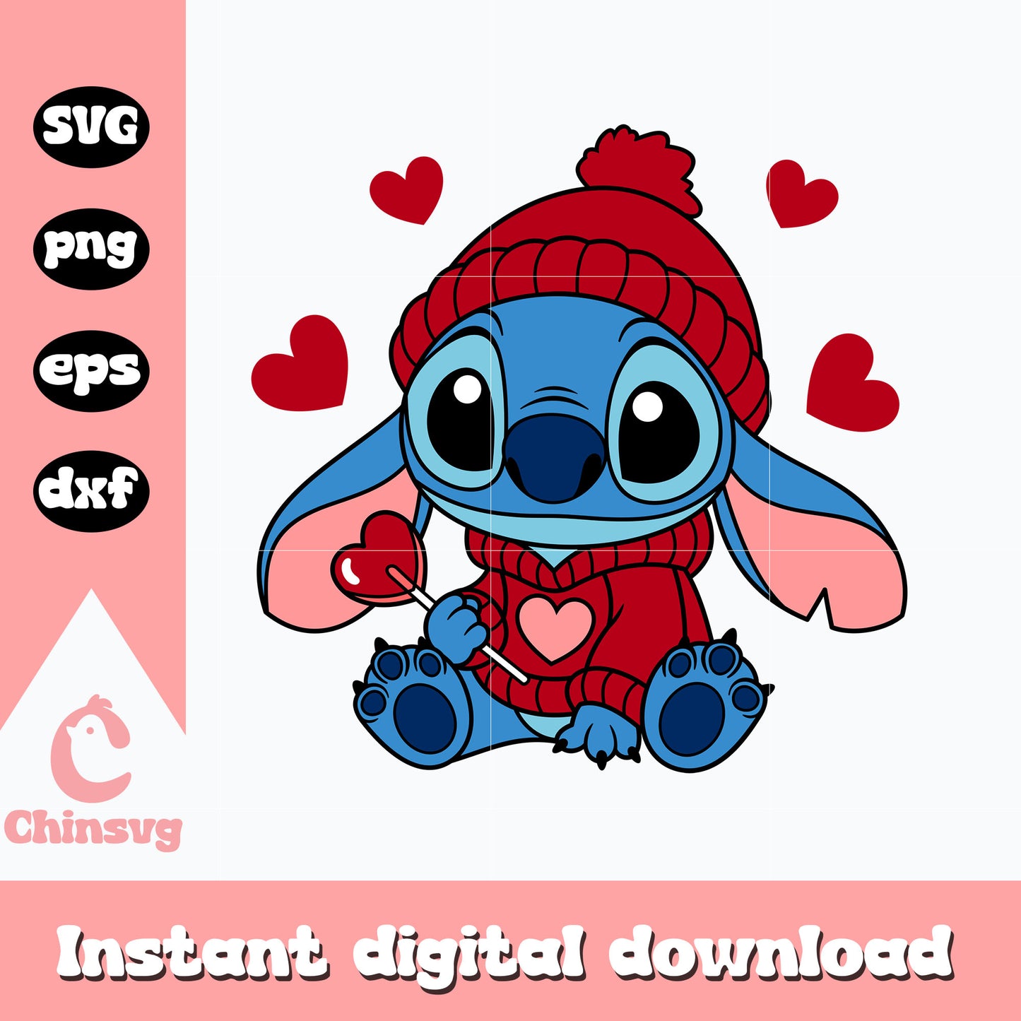 Stitch valentine candy heart svg, stitch svg, valentine svg