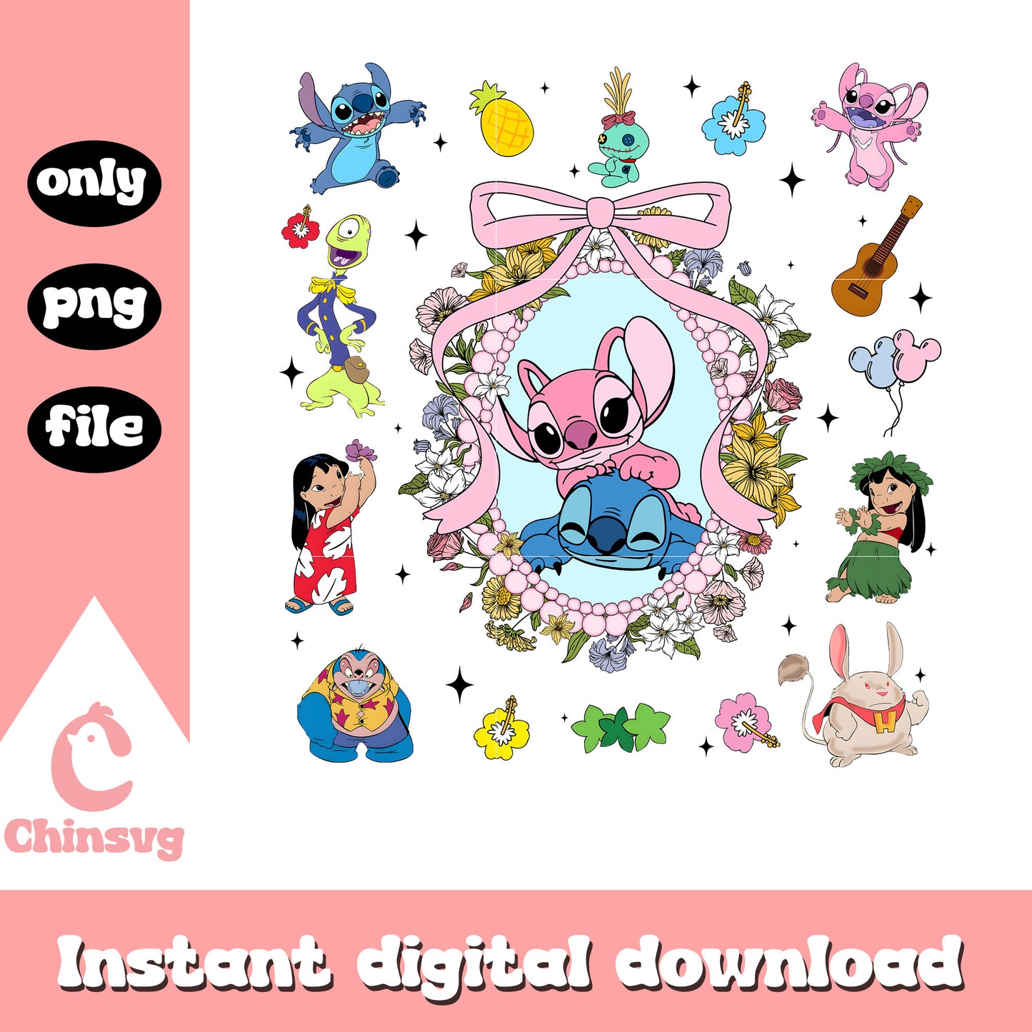 Stitch and angel mirror png, stitch and angel png, stitch couple png