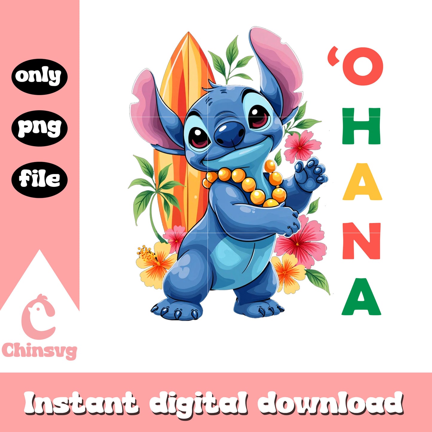 Stitch ohana surf png, stitch ohana png, stitch character png