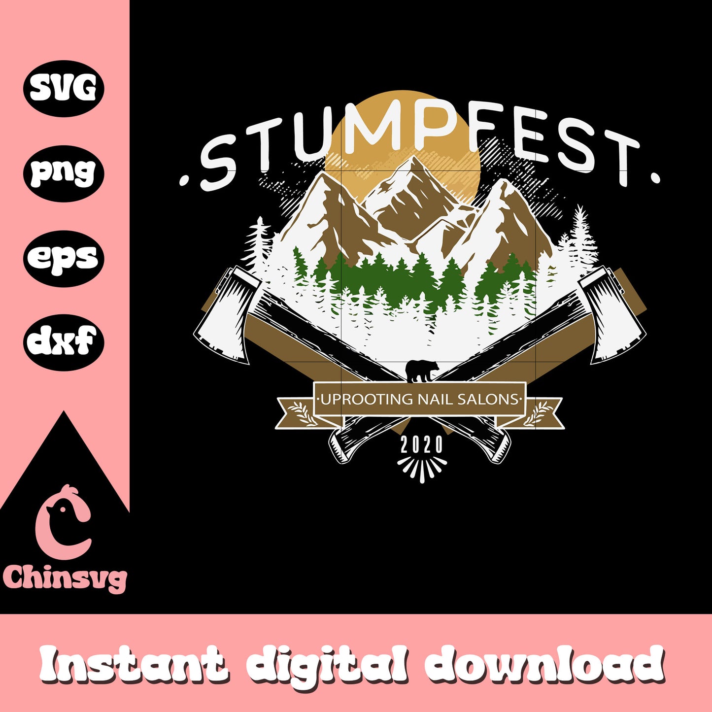 Stumpfest uprooting nail salons svg, logo design svg