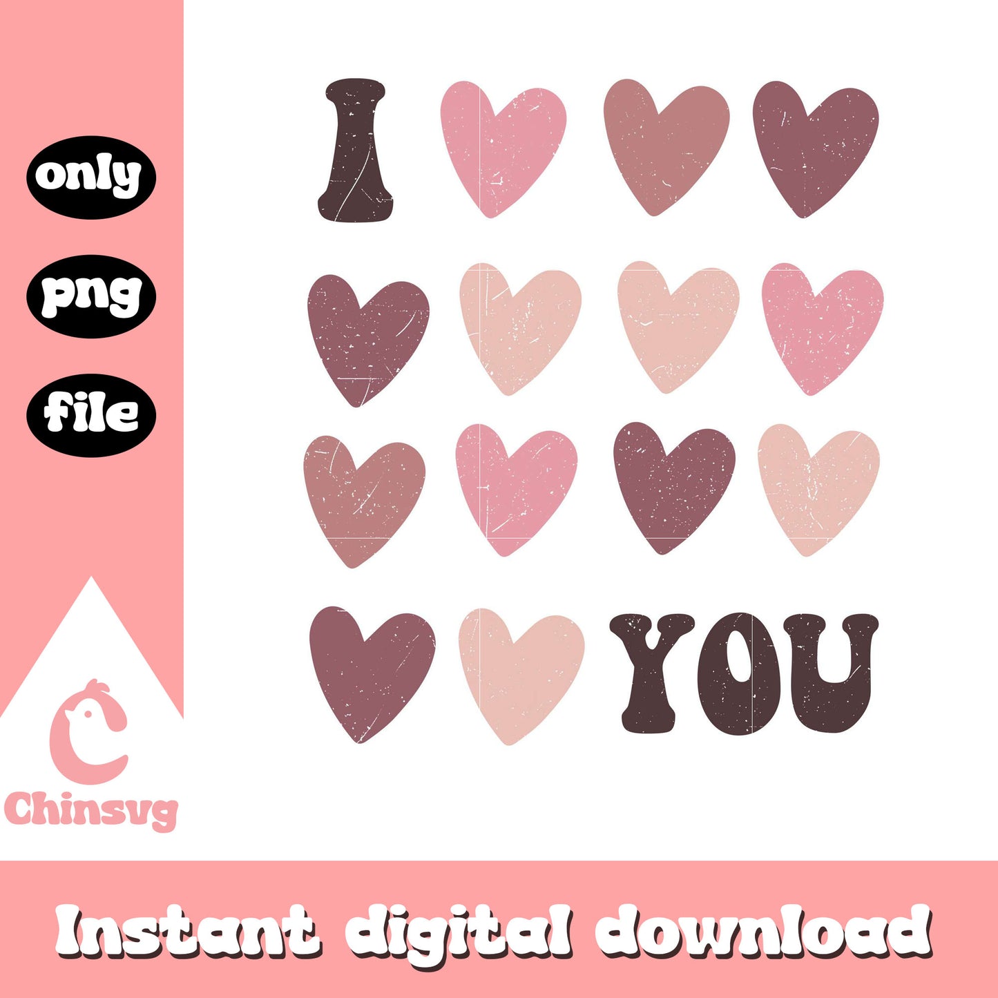 Sublimation I hearts you valentine day png, valentine day png