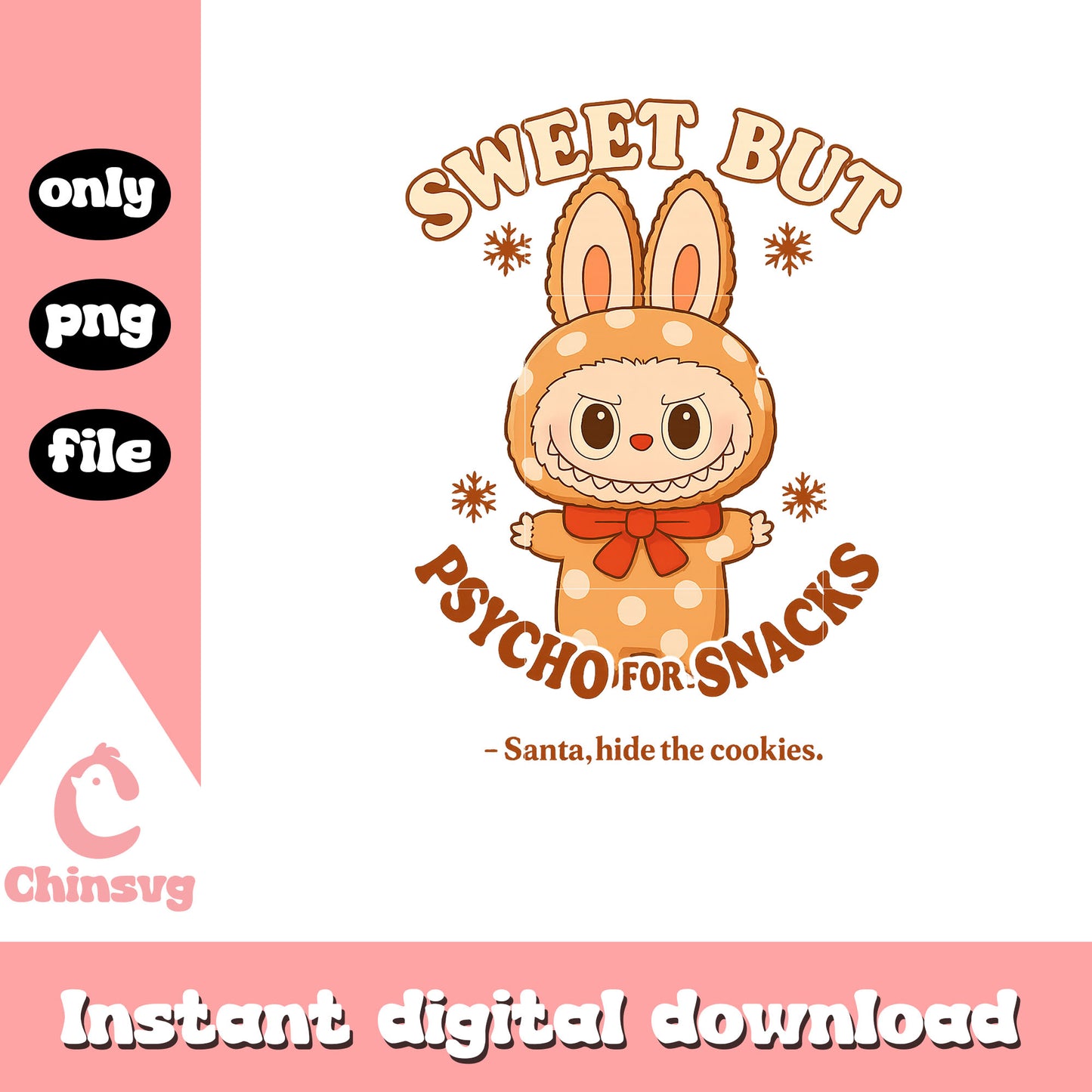Sweet but psycho and snacks labubu png, labubu blind box png