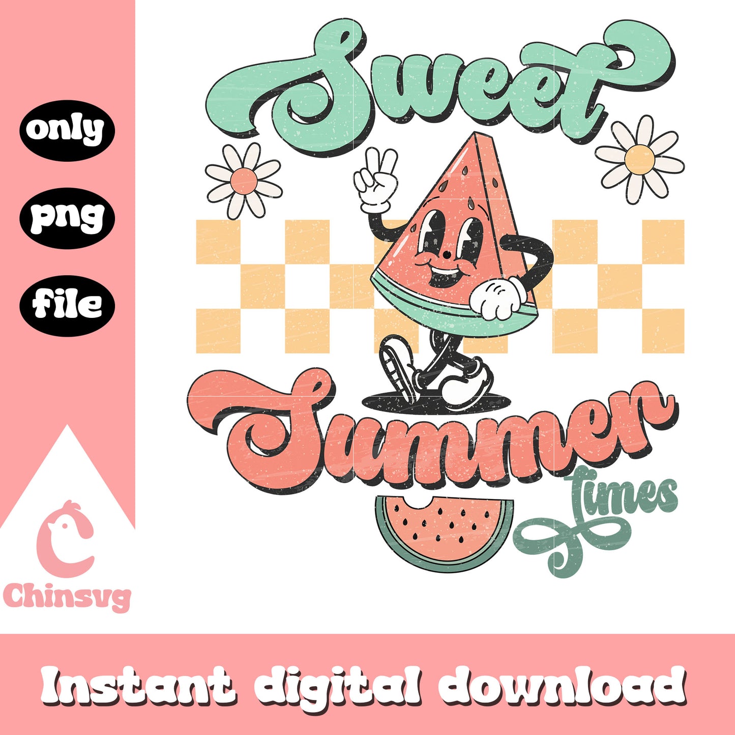 Sweet summer watermelon design png, watermelon png, summer vibe png