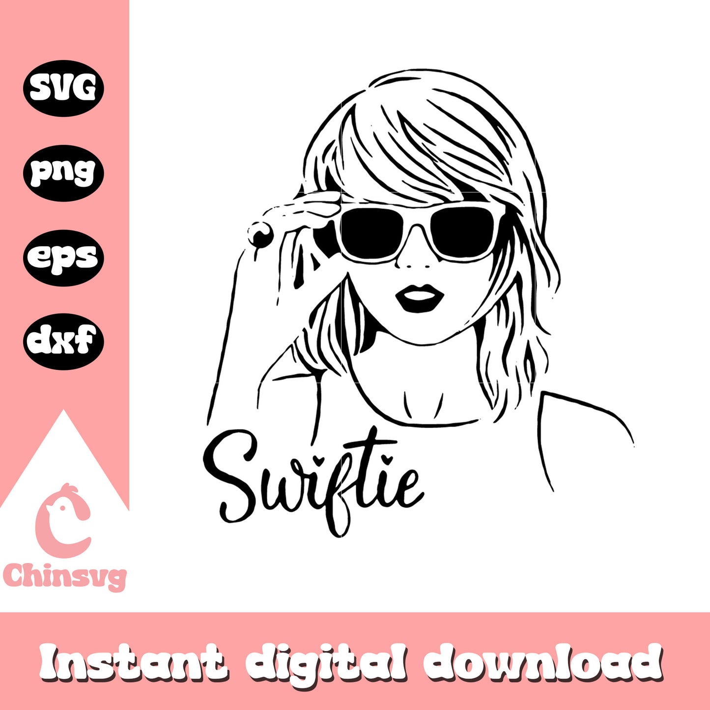Swiftie Taylor Swift black glasses svg, Swiftie svg, Taylor Swift svg