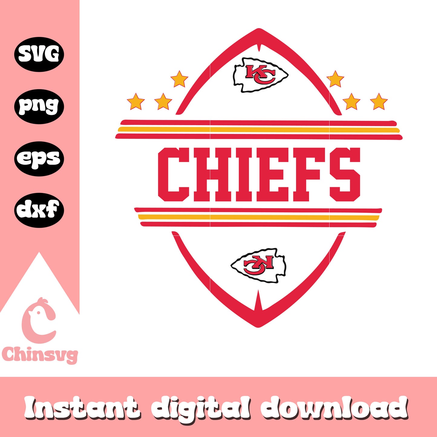 Team kansas city chiefs nfl logo design svg, kansas city chiefs nfl game svg
