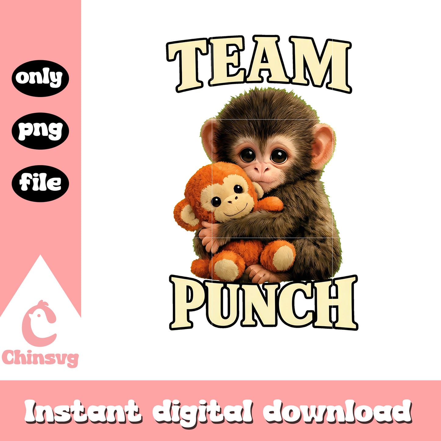 Team punch monkey design png, team punch png, punching the monkey png