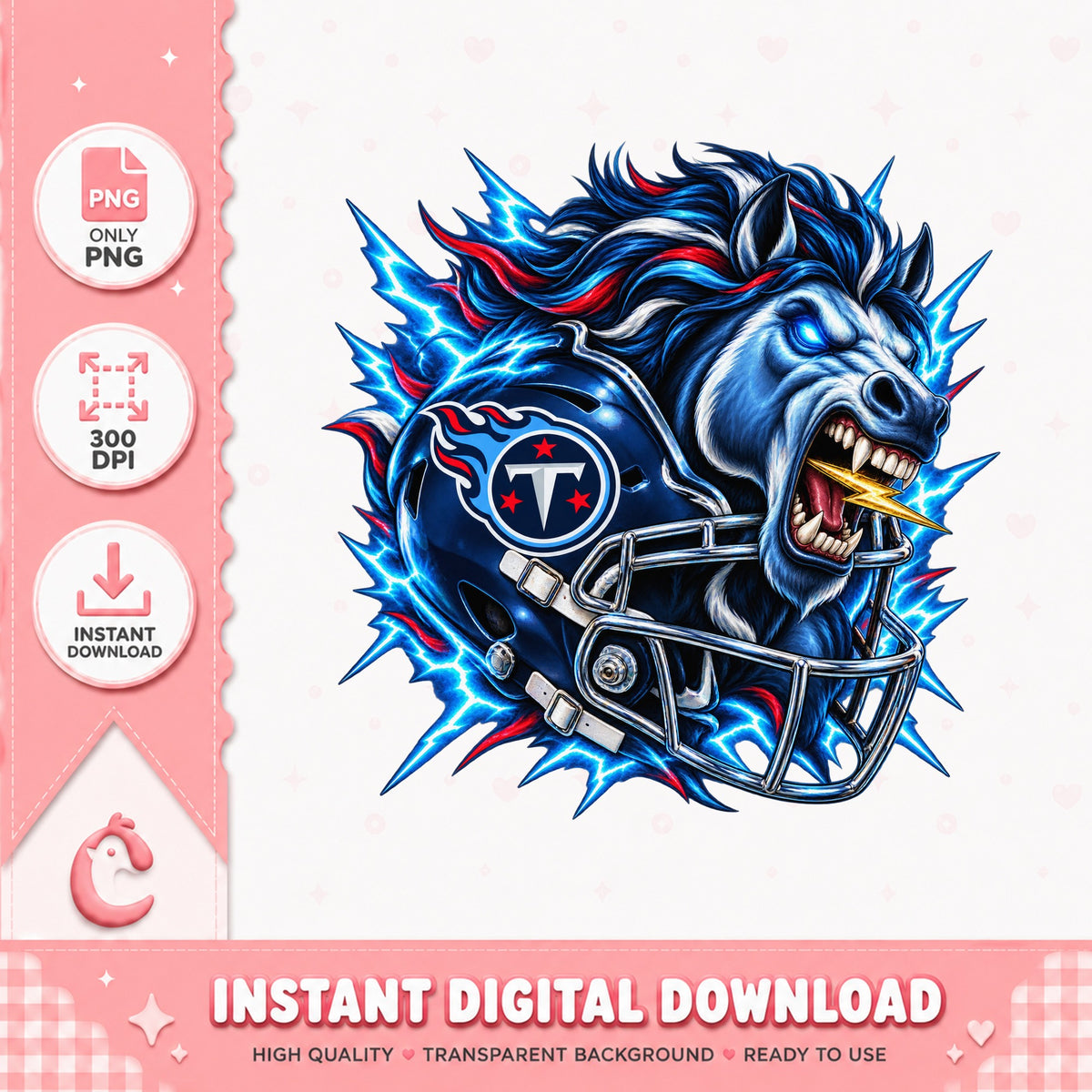 Tennessee Titans Horse PNG, NFL Football Team Clipart, PNG