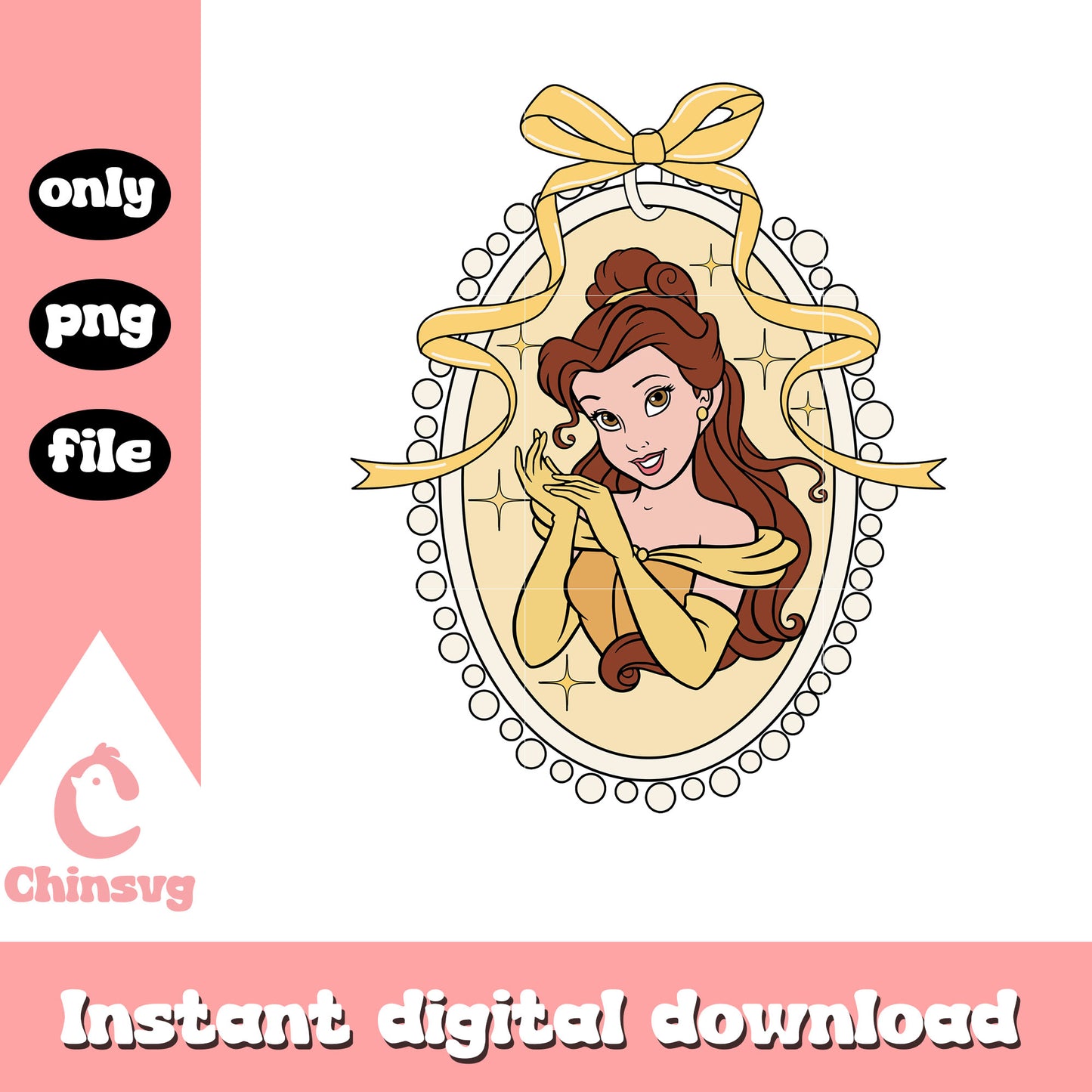 The beauty and vintage mirror png, disney movies png, belle png