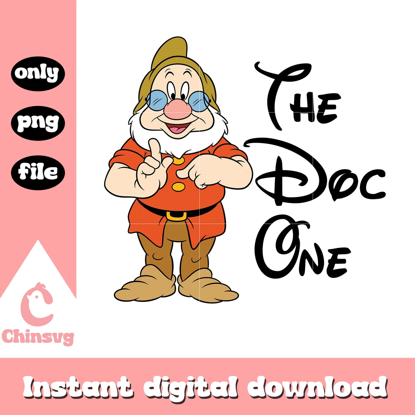 The doc one snow white cartoon art png, snow white doc png