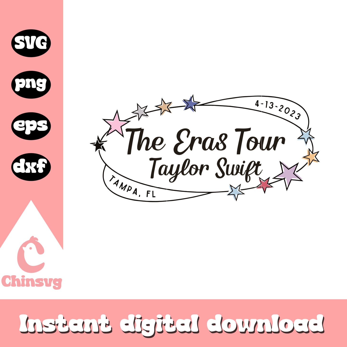 The eras tour Taylor Swift logo design svg, Taylor Swift svg