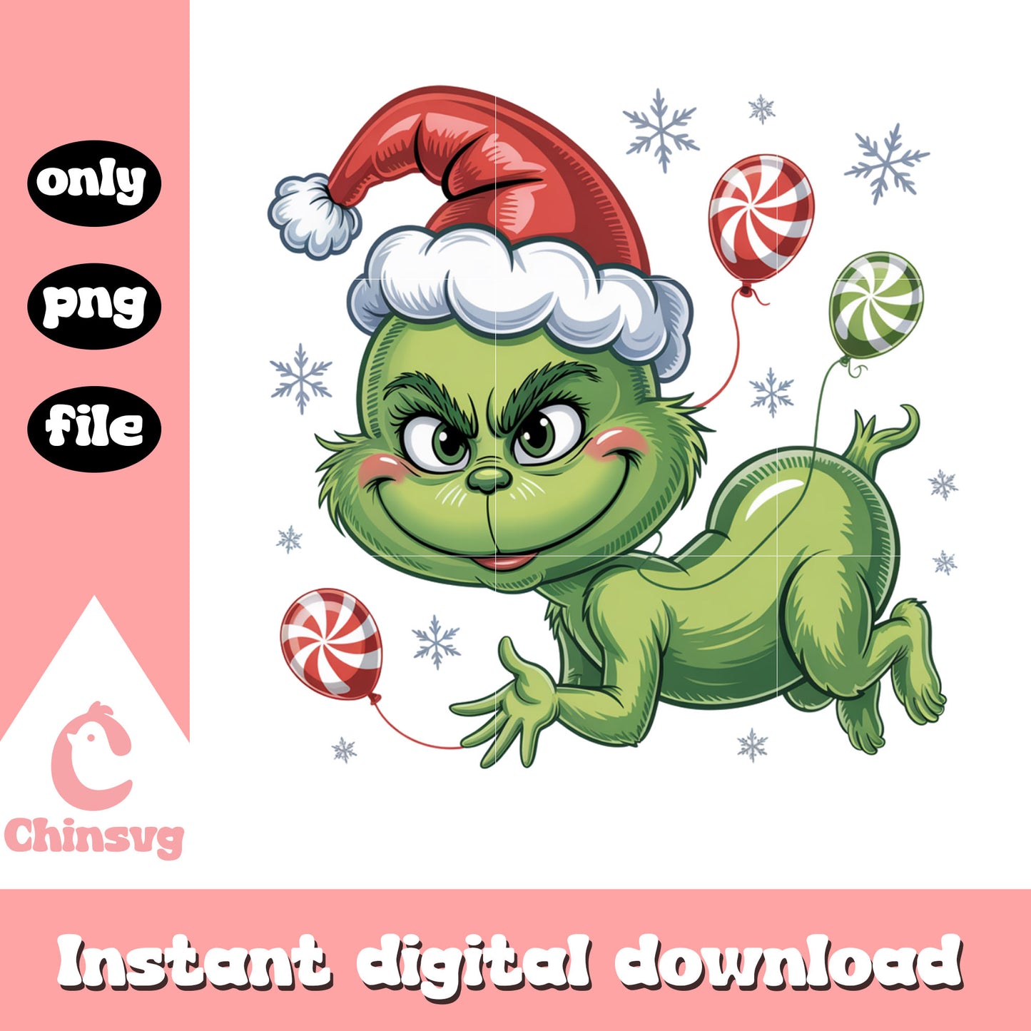 The grinch christmas balloon png, grinch xmas shirts png