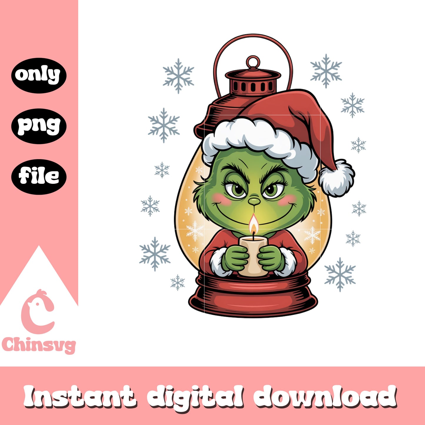 The grinch hand candle christmas png, cute christmas pics png