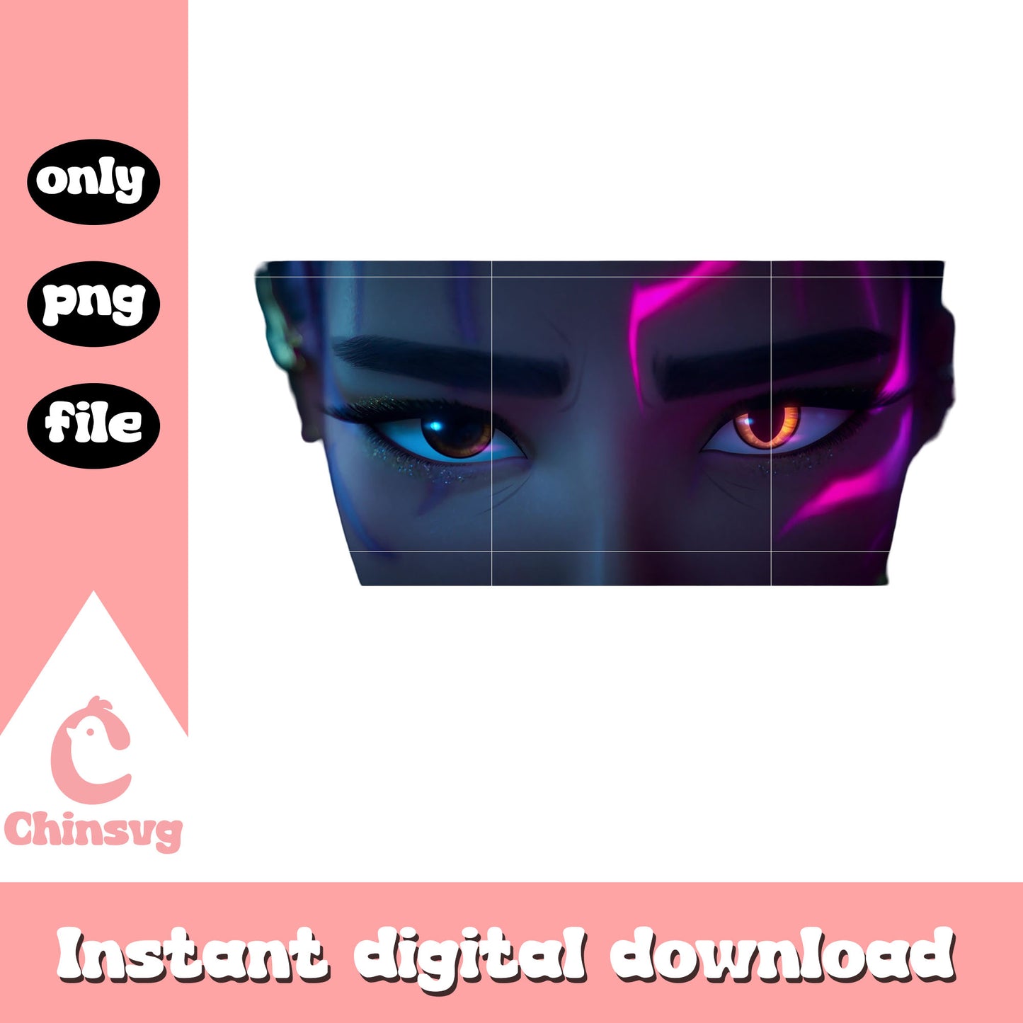 The huntrix rumi eyes design png, kpop hunters rumi png