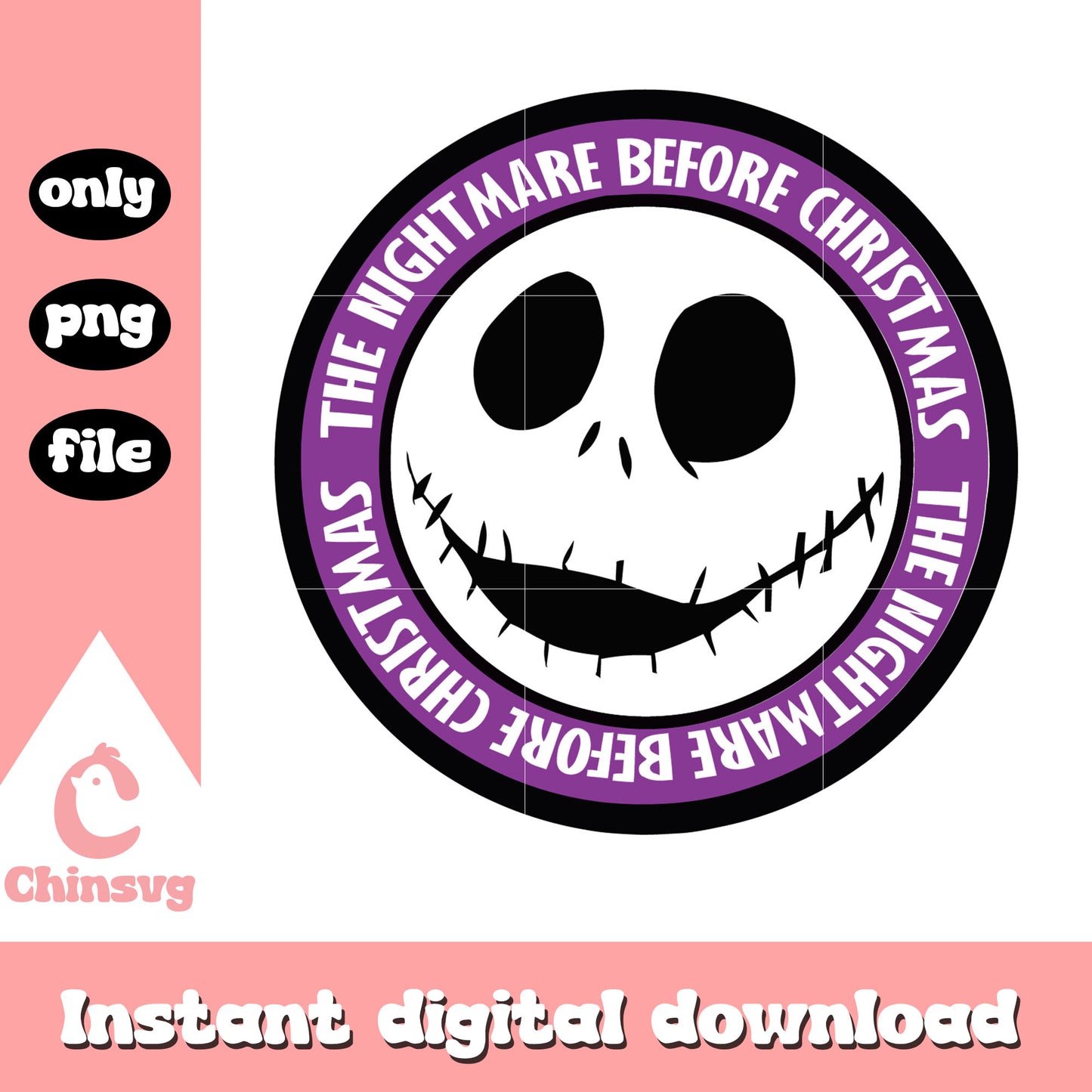 The nightmare coffee before face logo png, jack skellington cartoon png