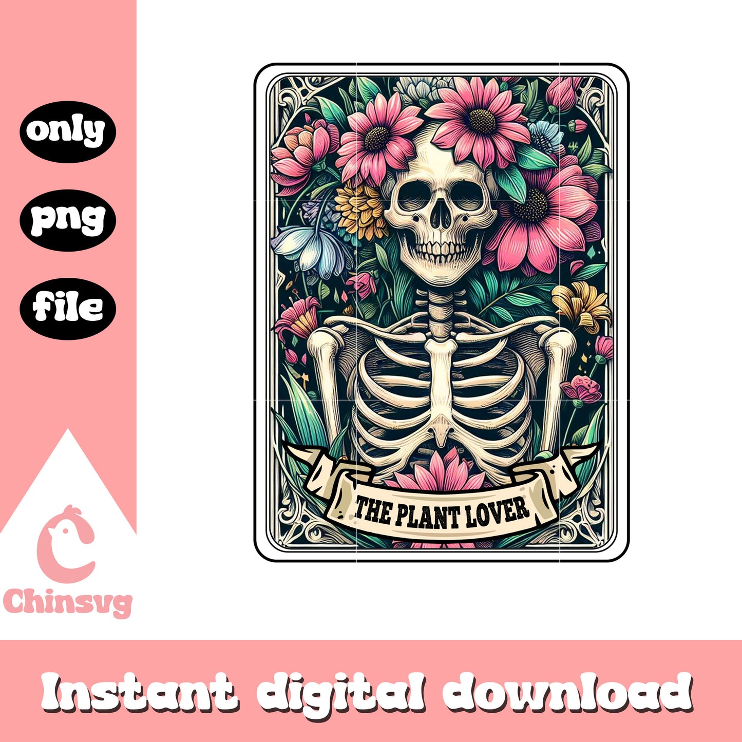 The plant tarot card png, woman skeleton png, death tarot png