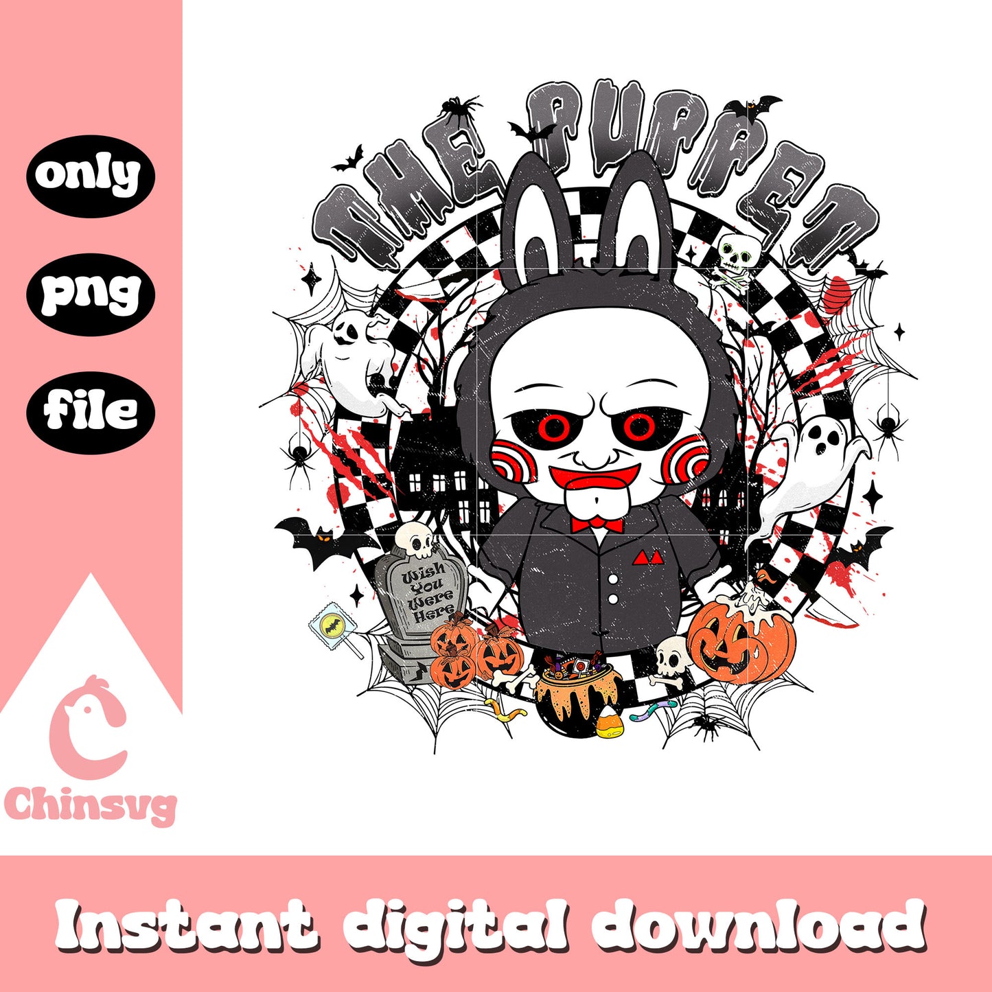 The puppet labubu jigsaw halloween png, halloween jigsaw puzzles png