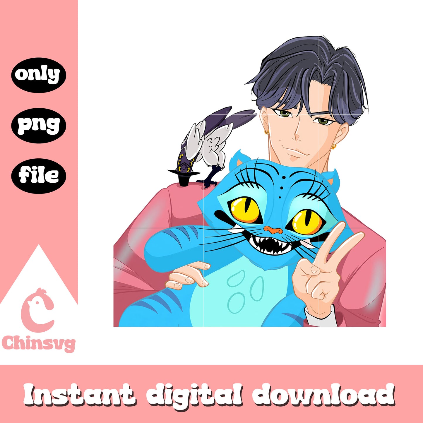 The saja boys jinu and derpy tiger design png, the saja boys png