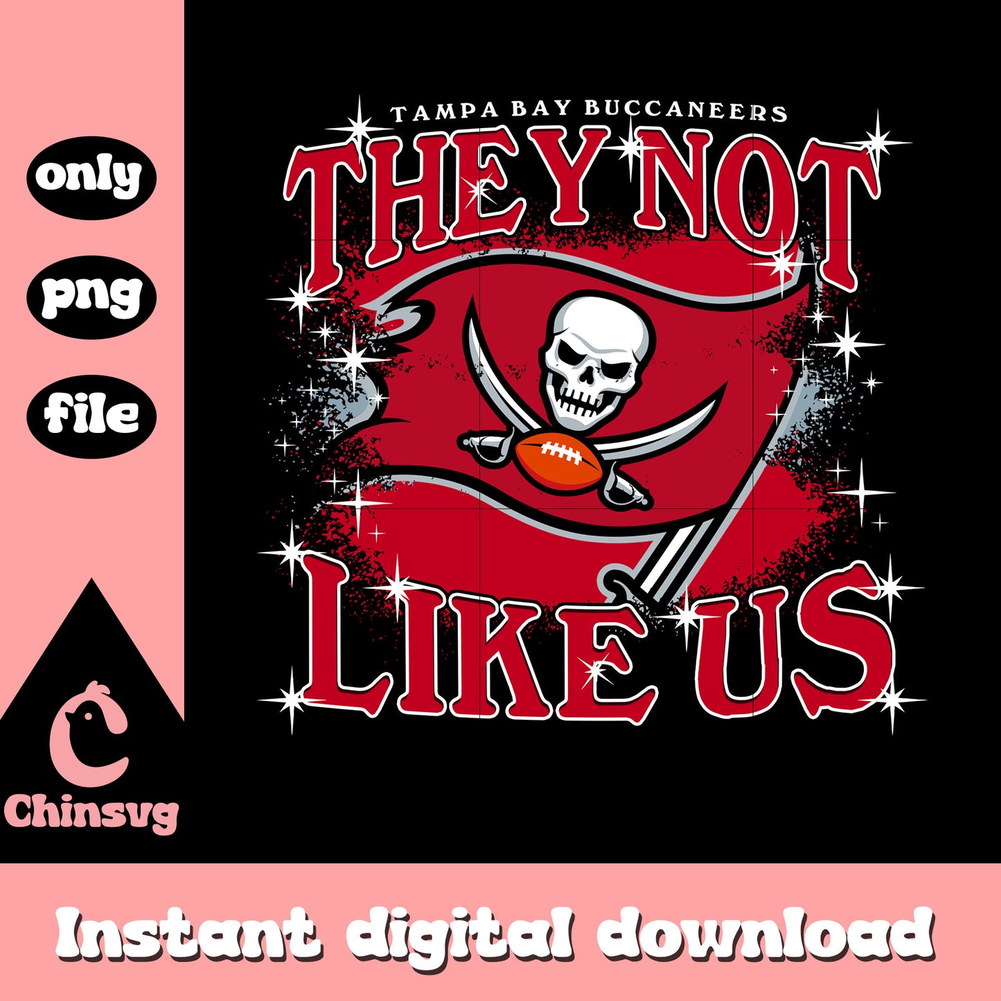 They not like us Buccaneers logo png, Tampa Bay Buccaneers png