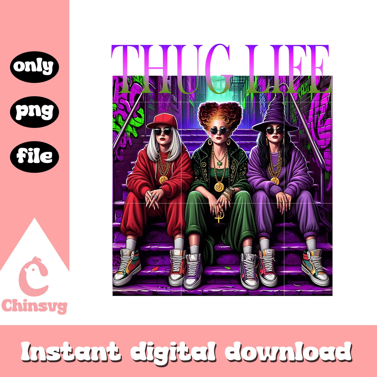 Thug life hocus pocus cool png, sanderson sisters png, thug life png