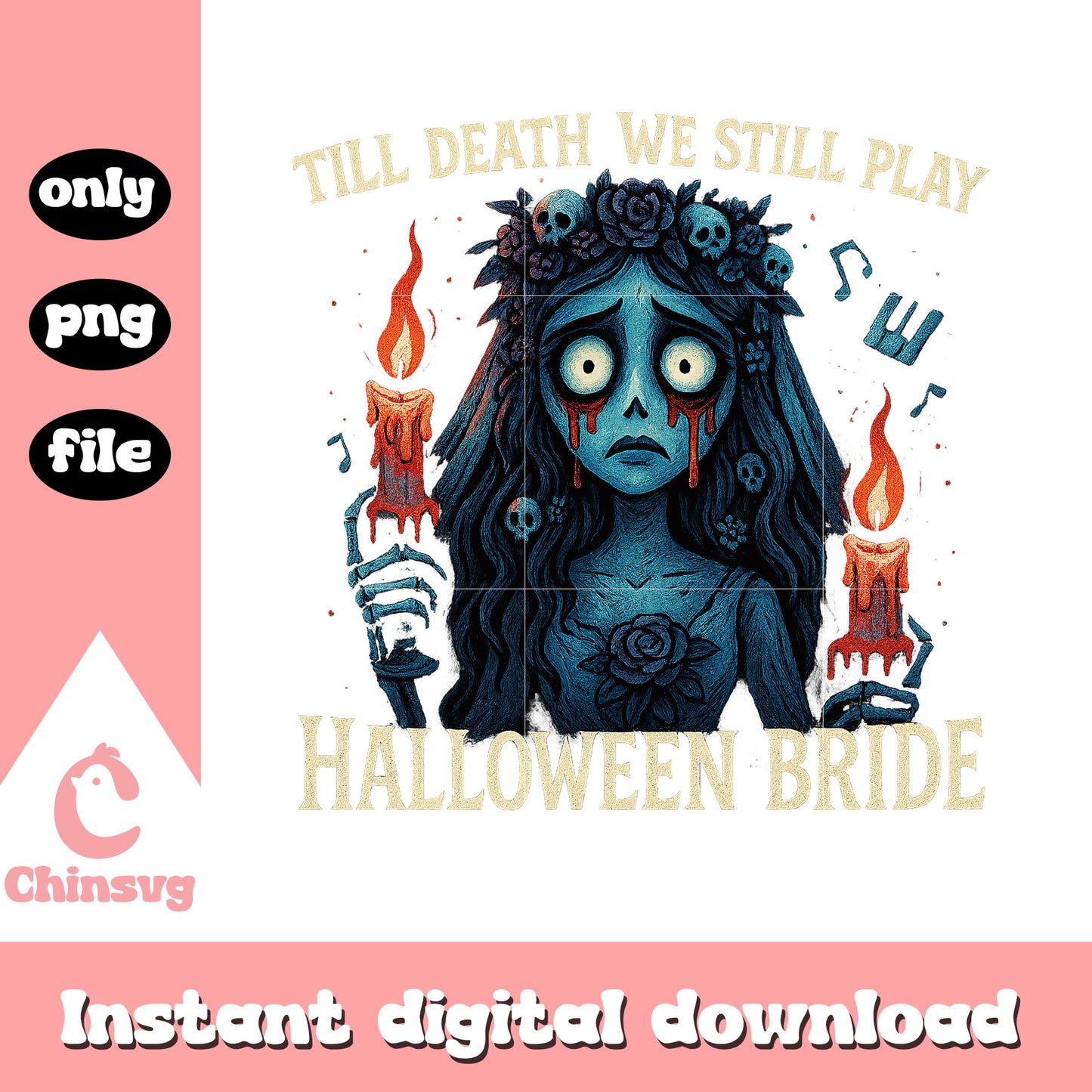 Til deathh we still play halloween bride png, halloween bride png