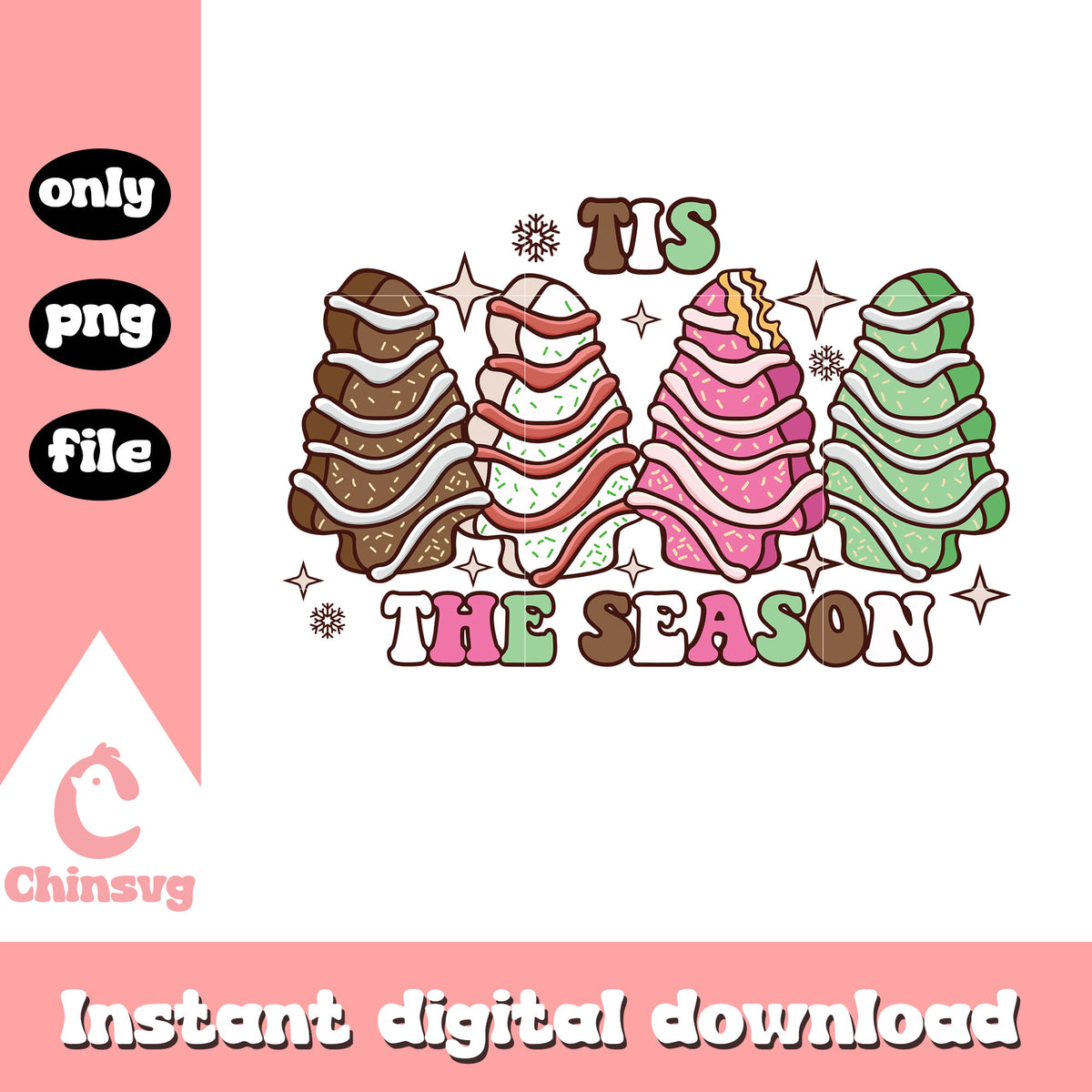Tis the season christmas tree cakes png, christmas tree cakes png
