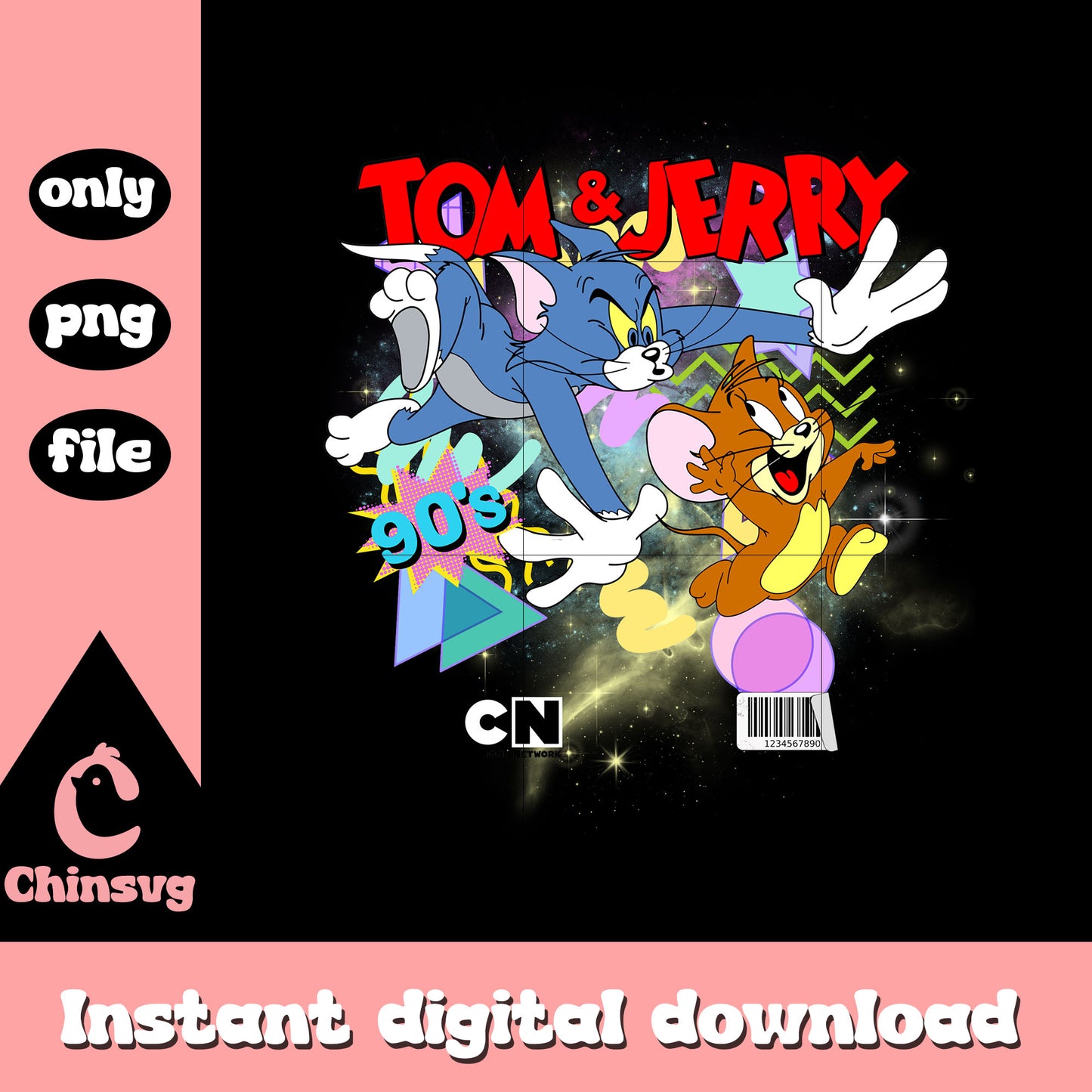 Tom and jerry 90s characters clipart design png, tom and jerry png