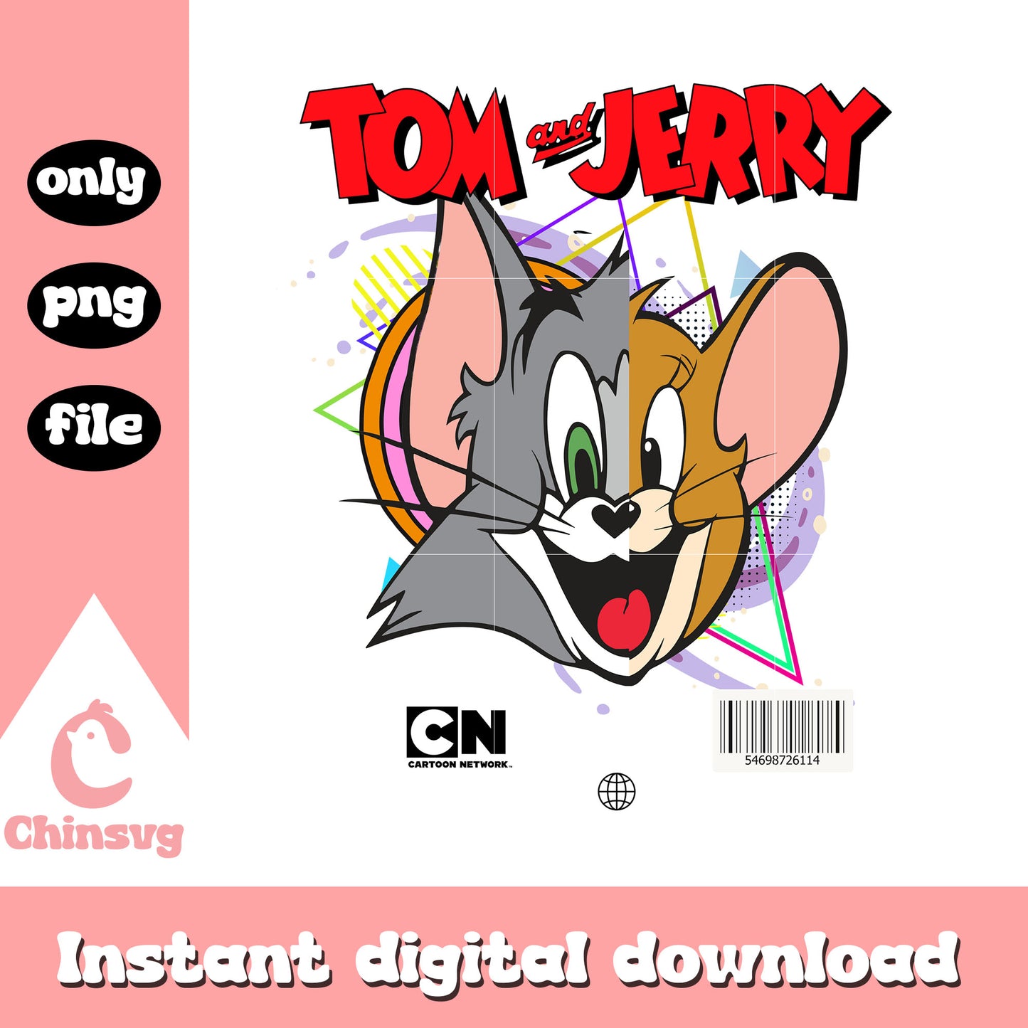Tom and jerry face characters design png, tom and jerry movie png