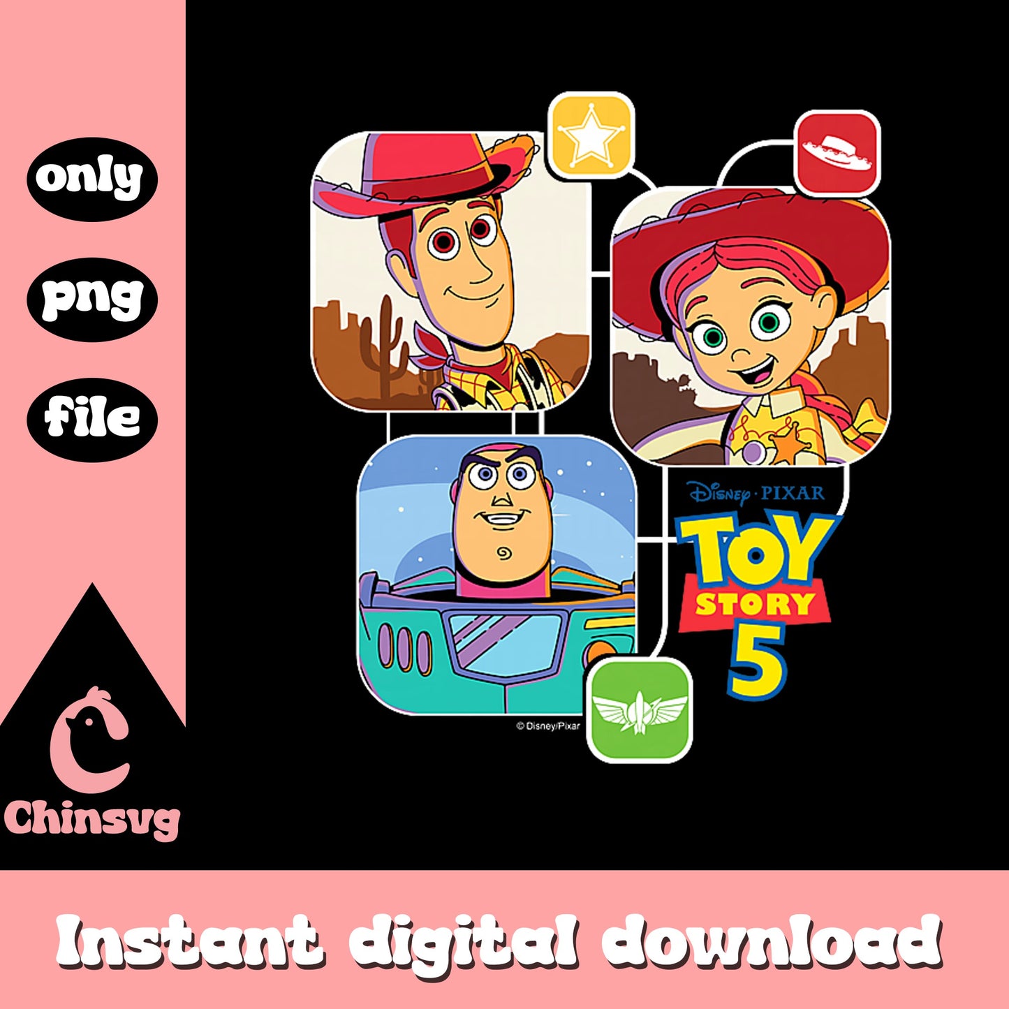 Toy Story 5 PNG, Woody Buzz Jessie Disney Pixar, Disney PNG