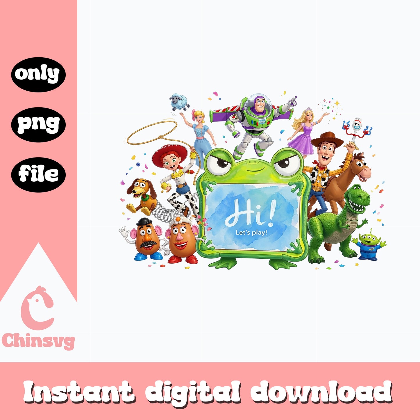 Toy Story Characters Bundle PNG, Disney Pixar PNG, Buzz Woody PNG