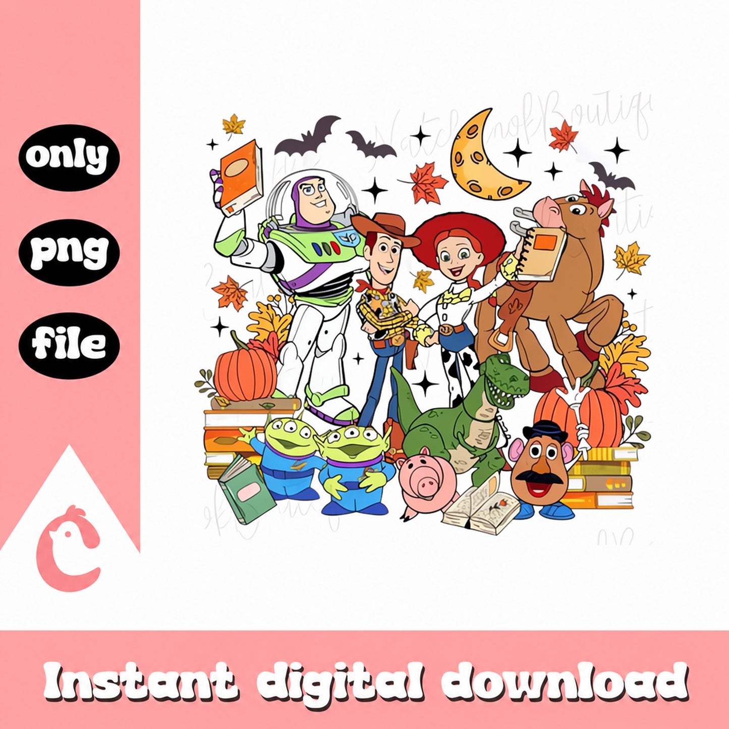 Toy Story Characters PNG Bundle, Halloween Fall Theme, Disney PNG