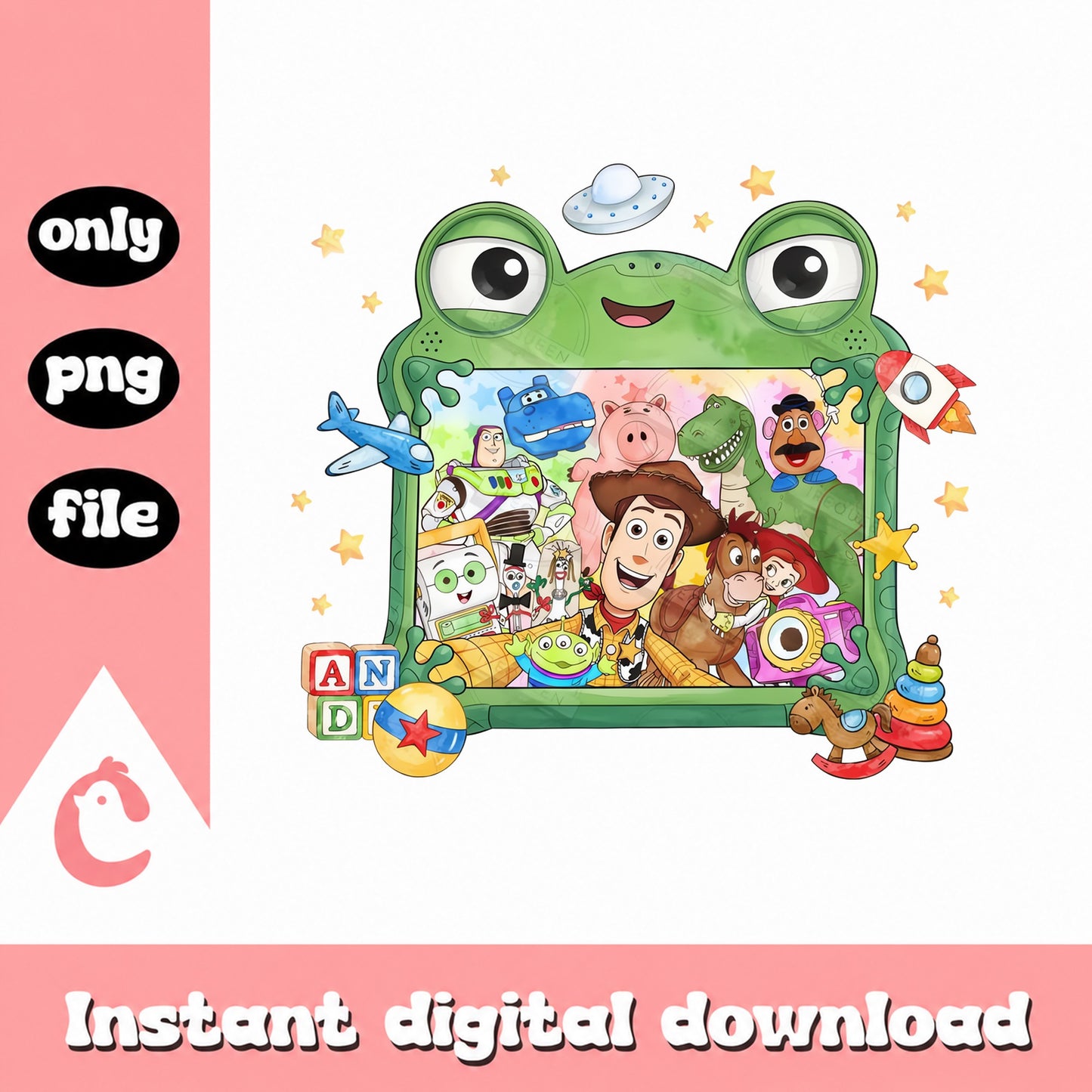 Toy Story Characters PNG Bundle, Woody Buzz Lightyear, PNG File