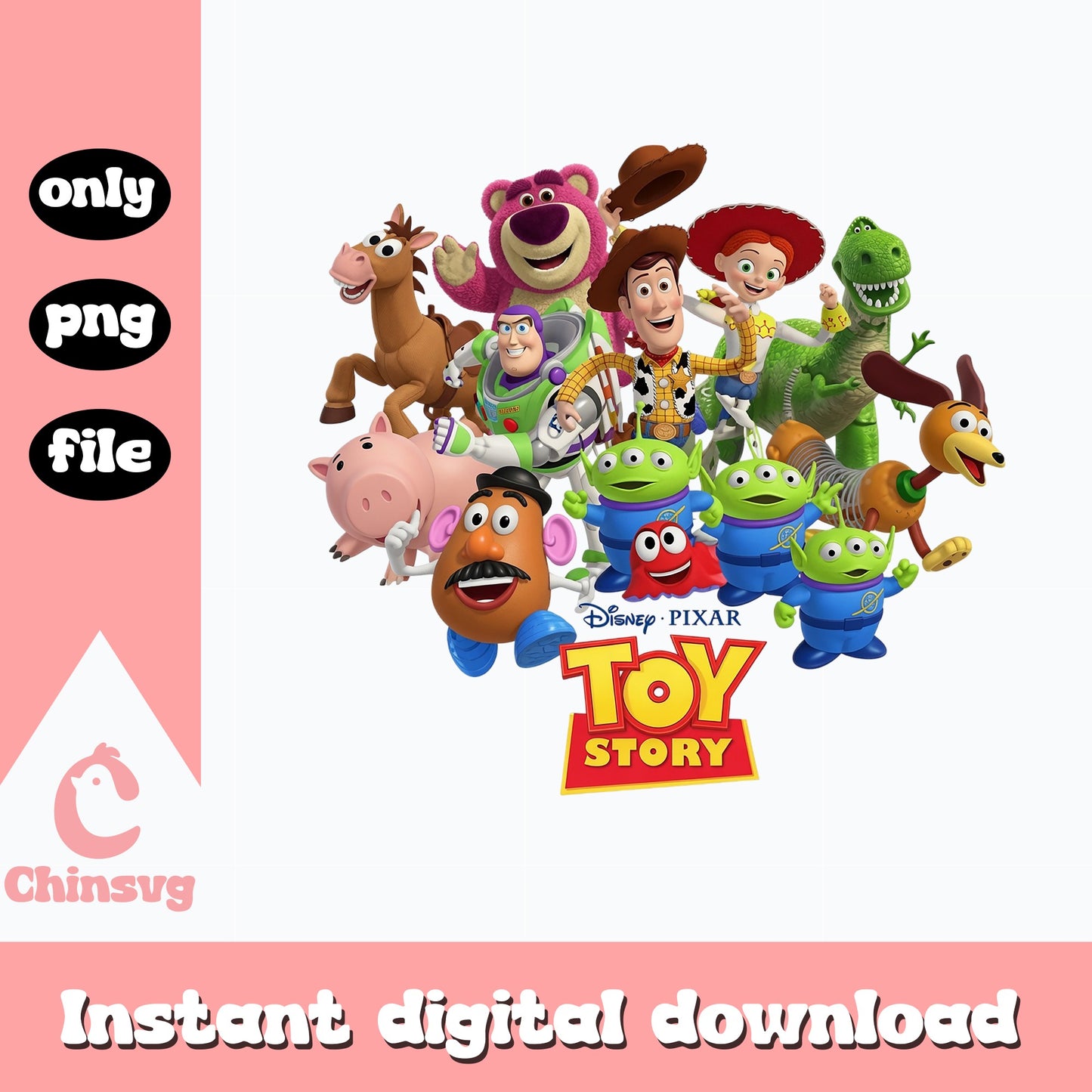 Toy Story Characters PNG, Disney Pixar PNG, Woody Buzz PNG