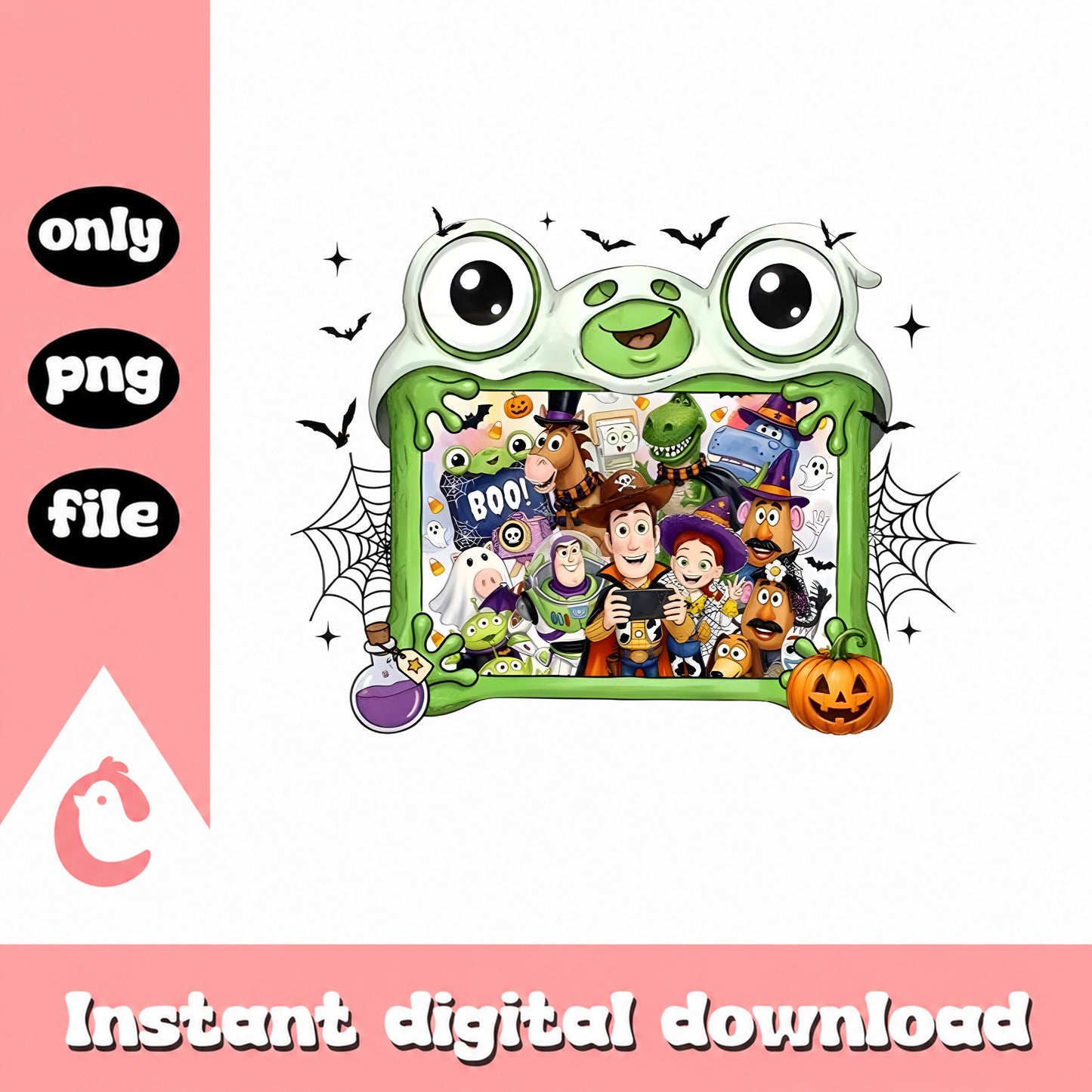 Toy Story Halloween PNG, Disney Characters Bundle, Halloween PNG