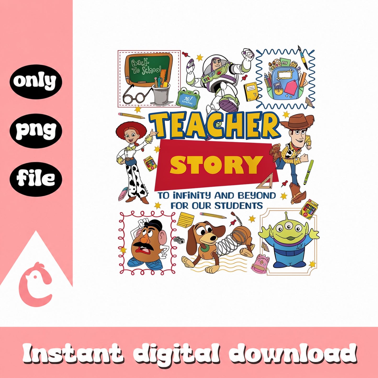 Toy Story Teacher PNG, Back To School Clipart, Disney PNG