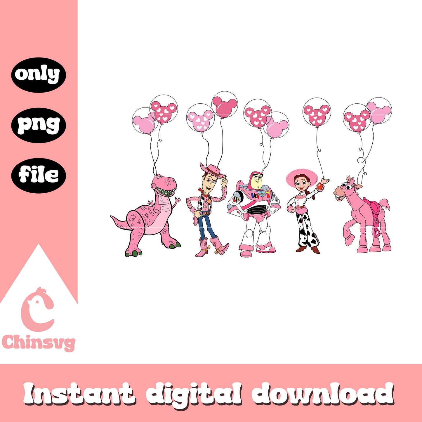 Toy story mickey balloon png, valentine png, disney png