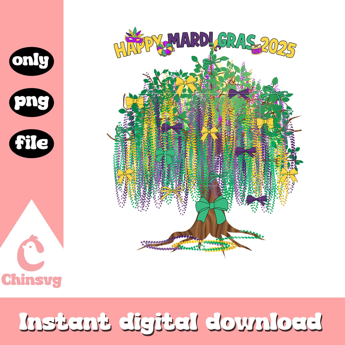 Tree colorful mardi gras png, when does mardi gras start png