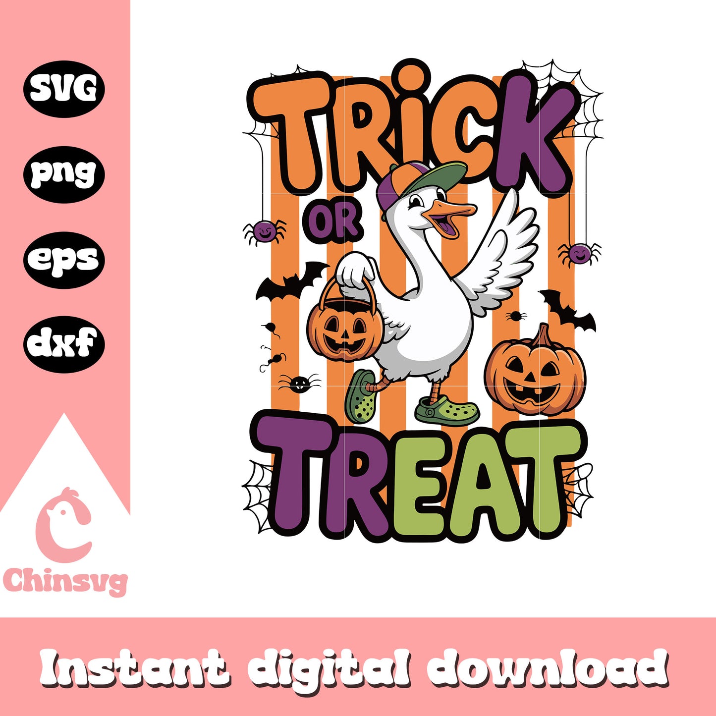 Trick or treat goose svg, halloween goose svg, trick or treat svg