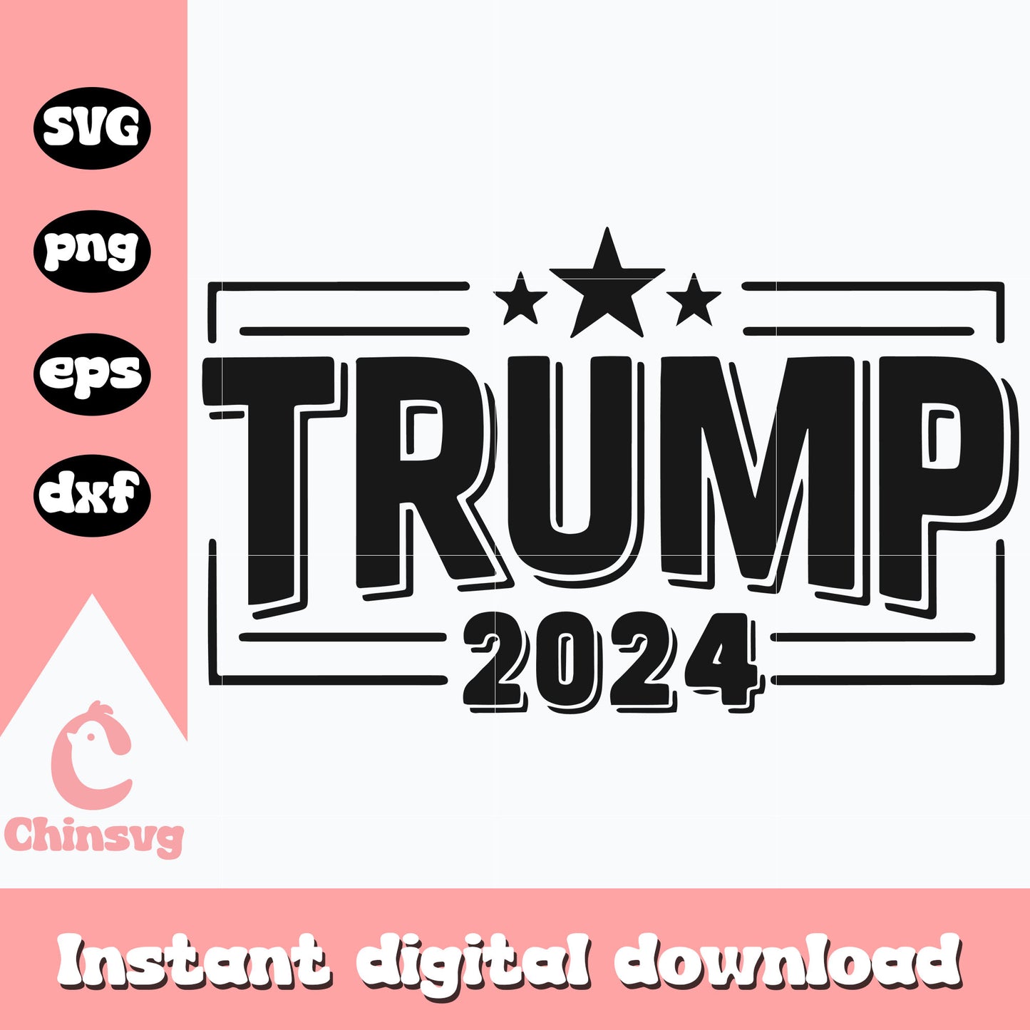 Trump 2024 black logo design svg, trump 2024 logo svg, trump logo svg